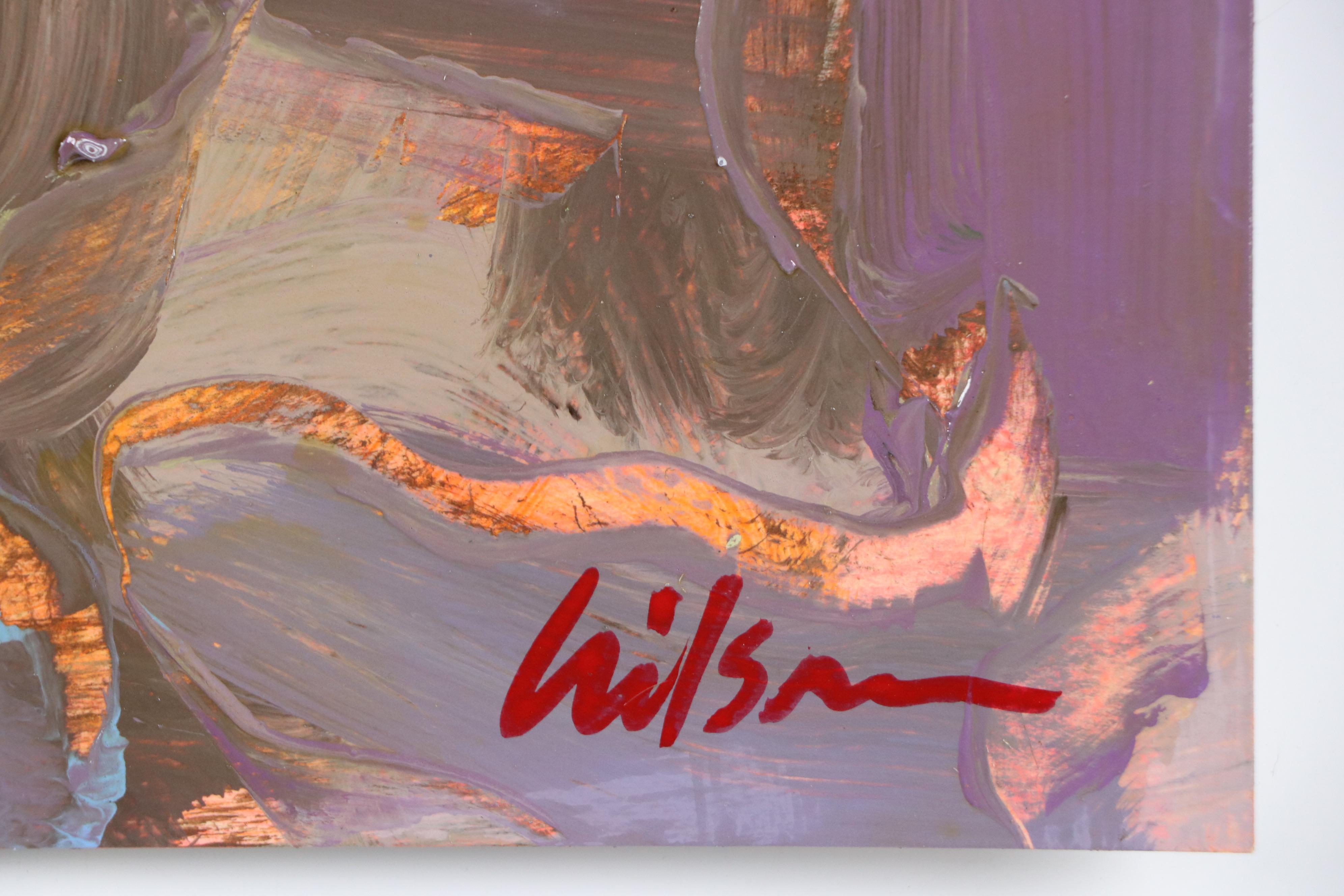 Harry Hilson Expressionist Acrylic Painting, Late 20th Century