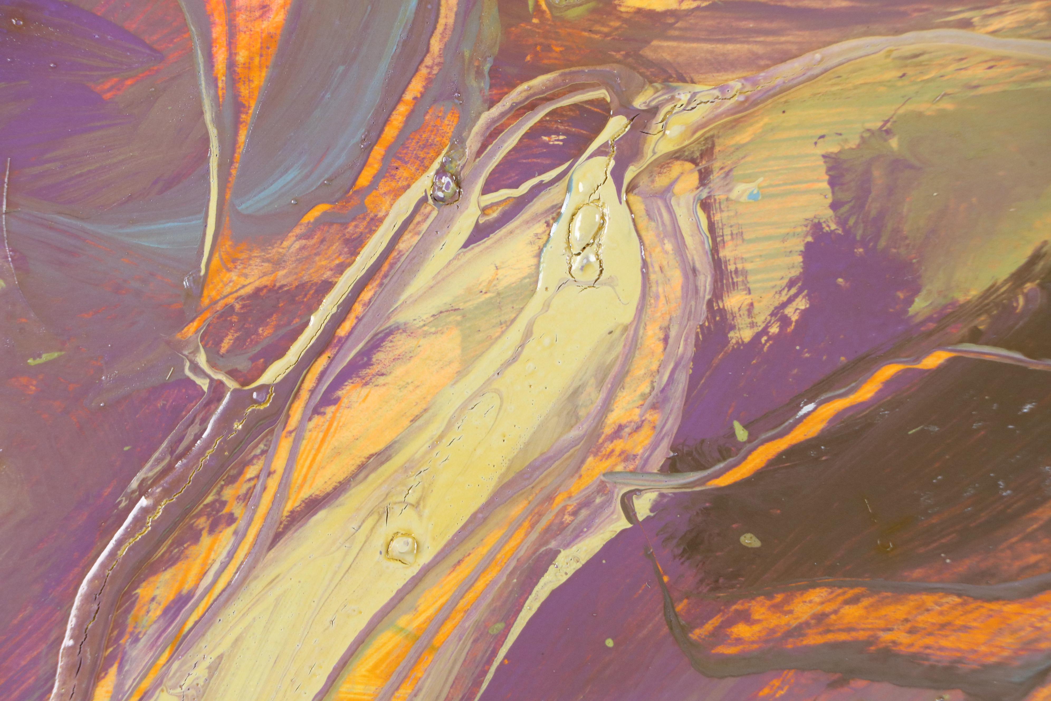 Harry Hilson Expressionist Acrylic Painting, Late 20th Century