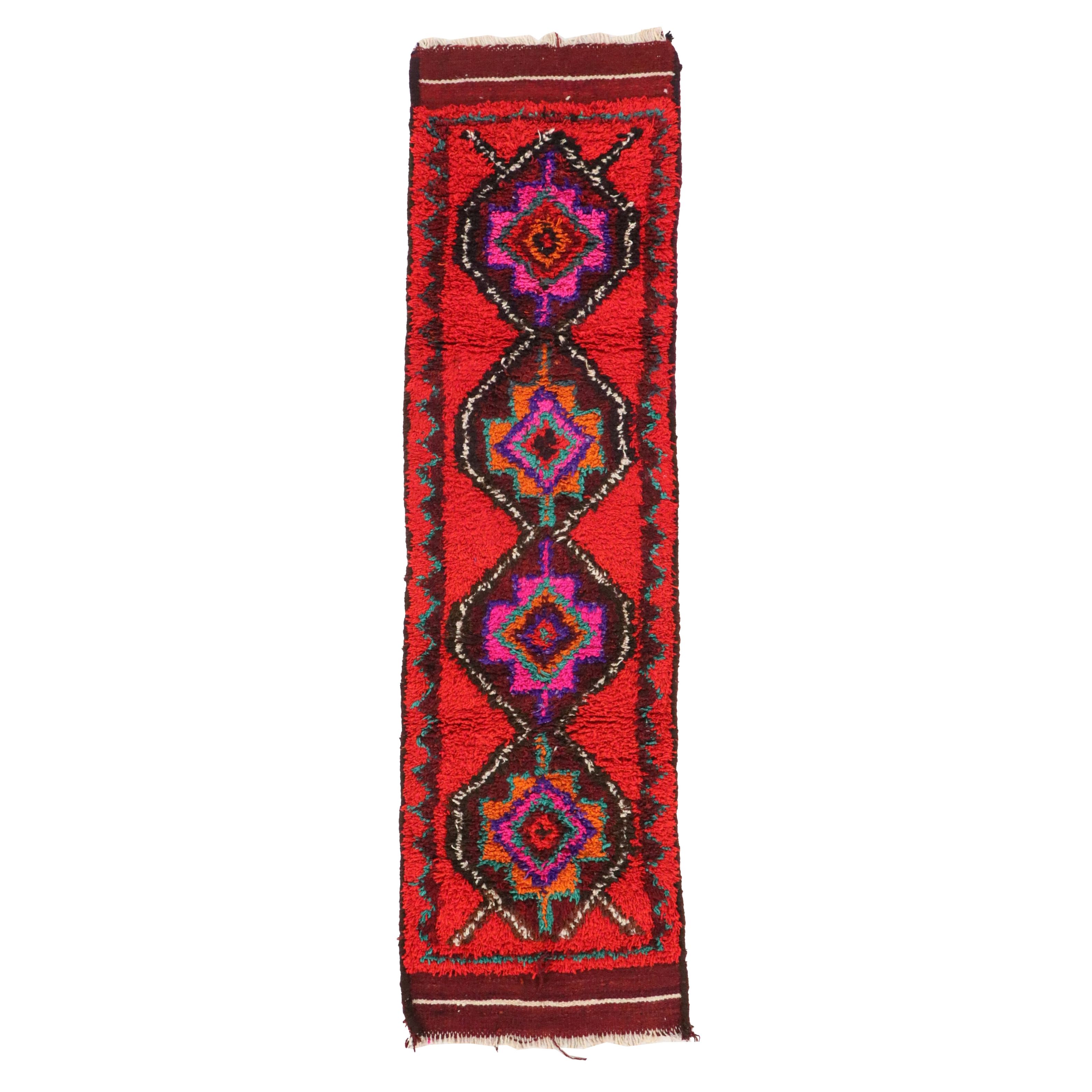 3' x 11'2 Hand-Knotted Moroccan Berber Carpet Runner