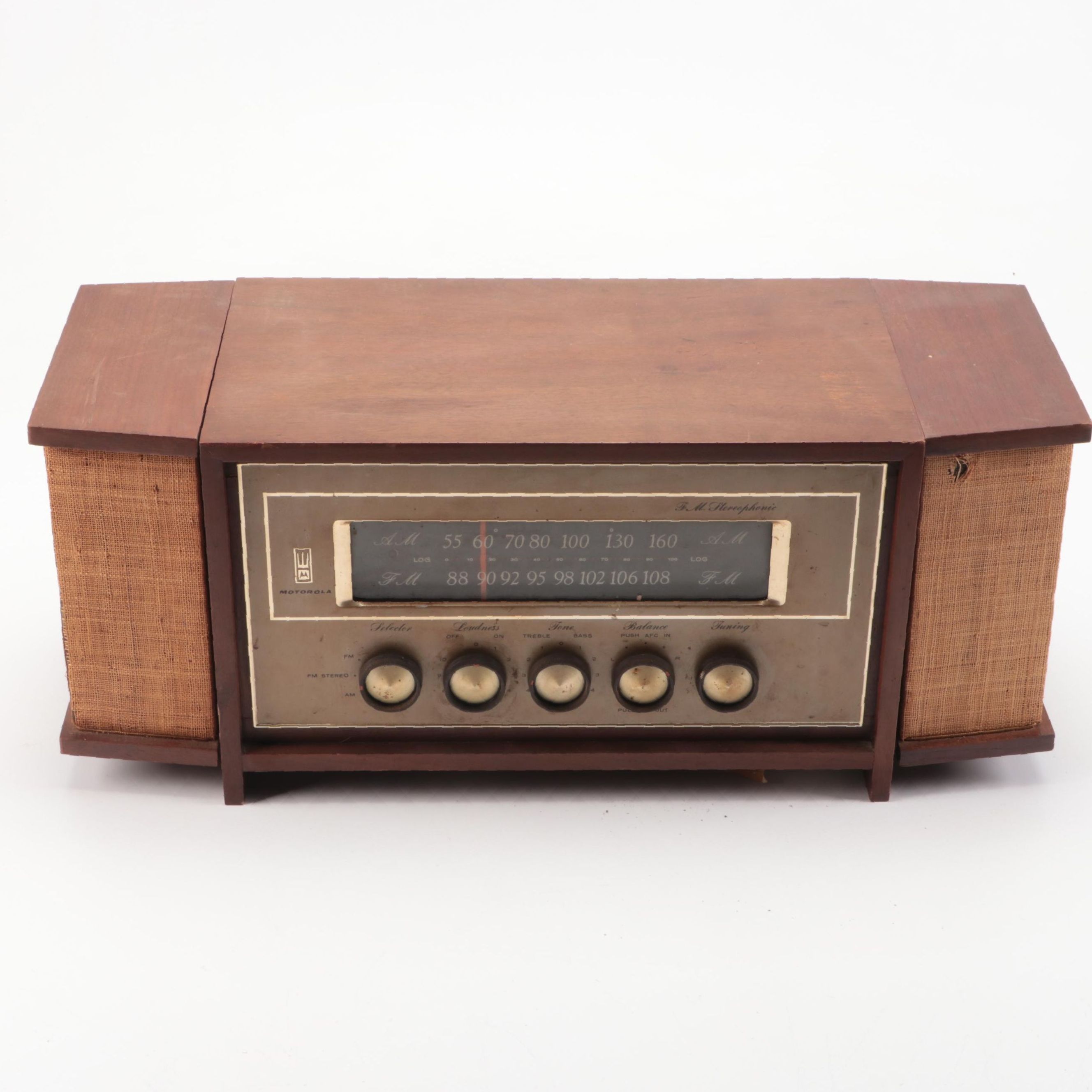 Vintage Motorola B-100W All Tube Radio with Speakers, 1960s