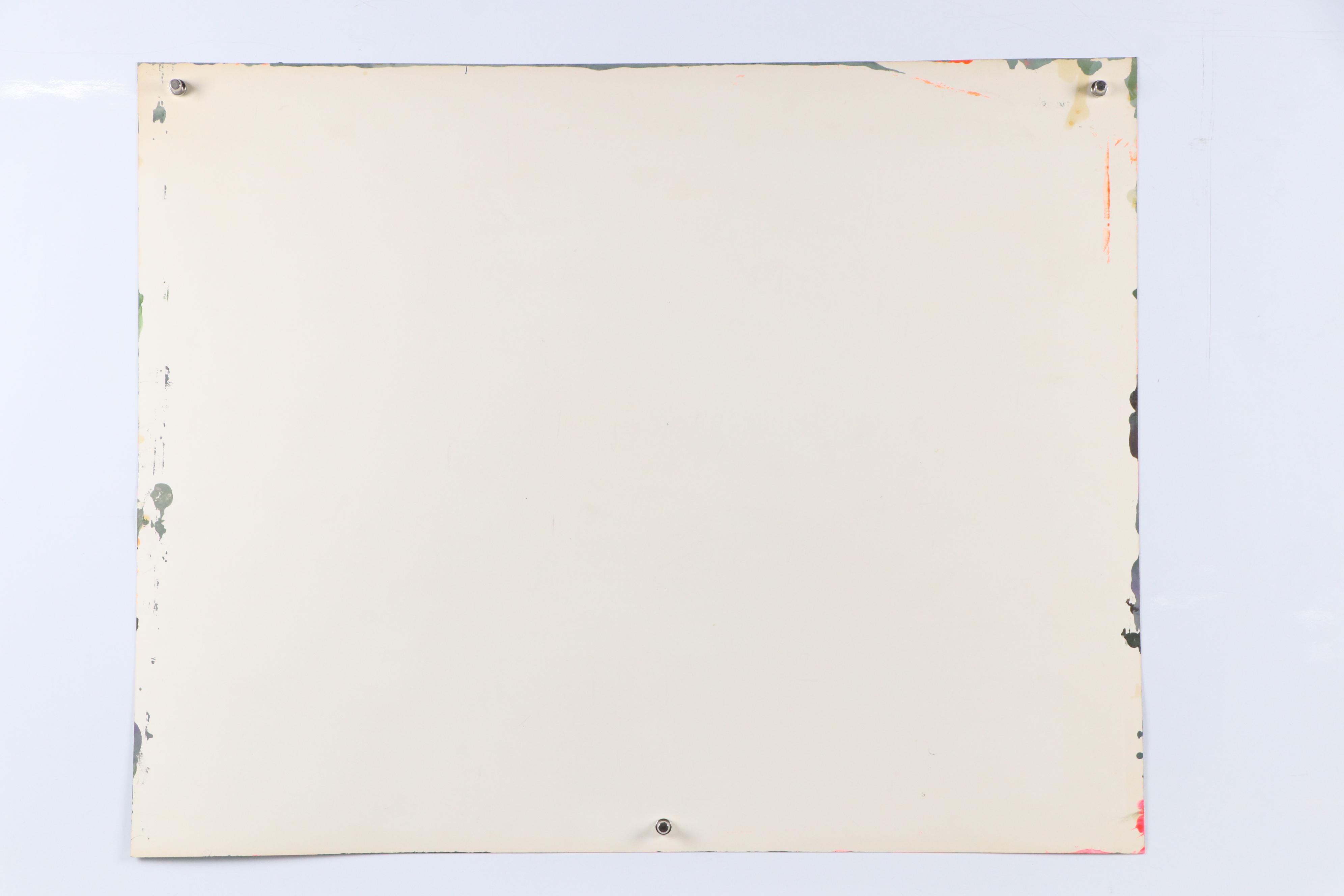 Harry Hilson Expressionist Landscape Acrylic Painting, Late 20th Century