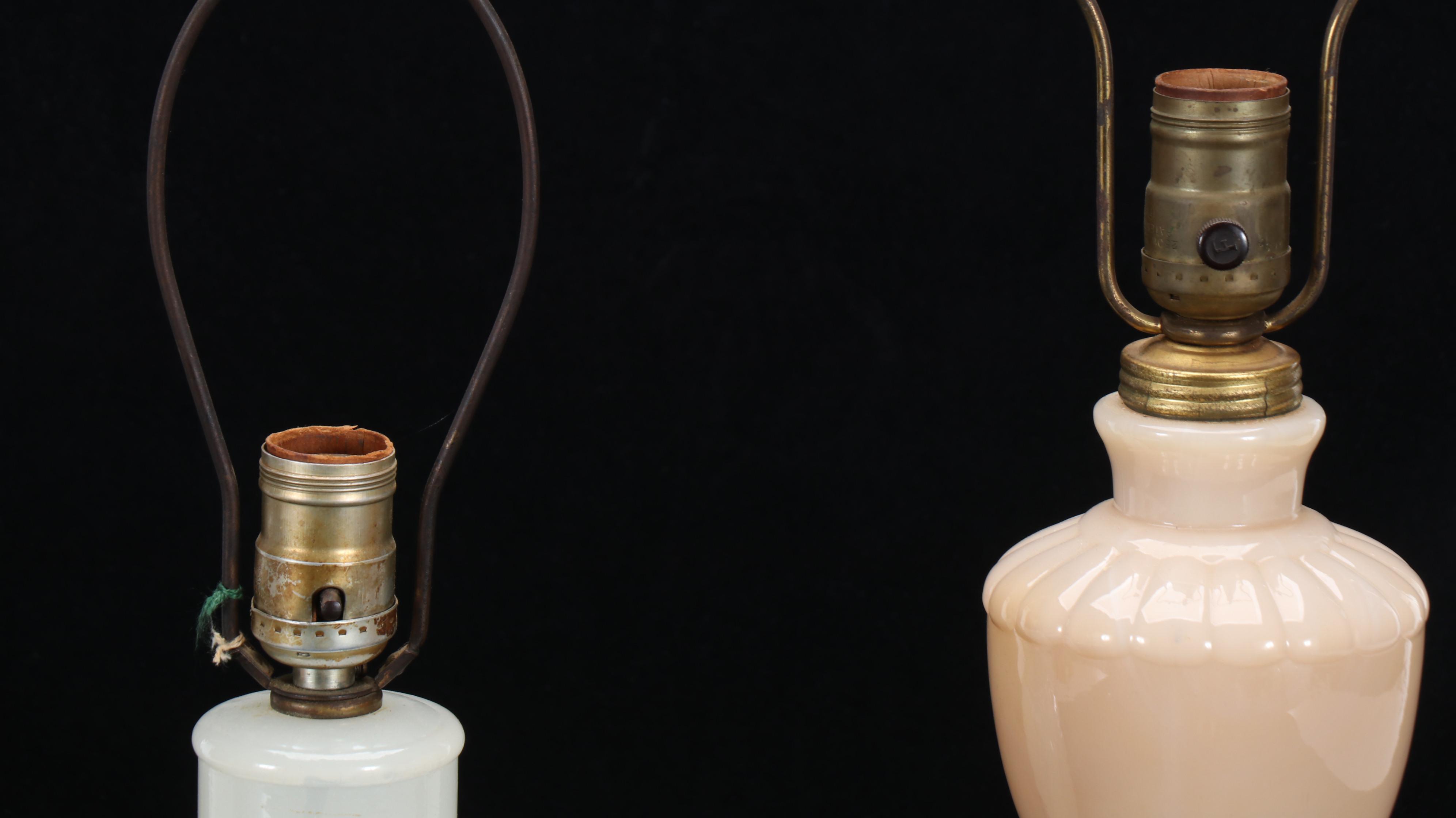 Vintage Alacite Glass Table Lamps