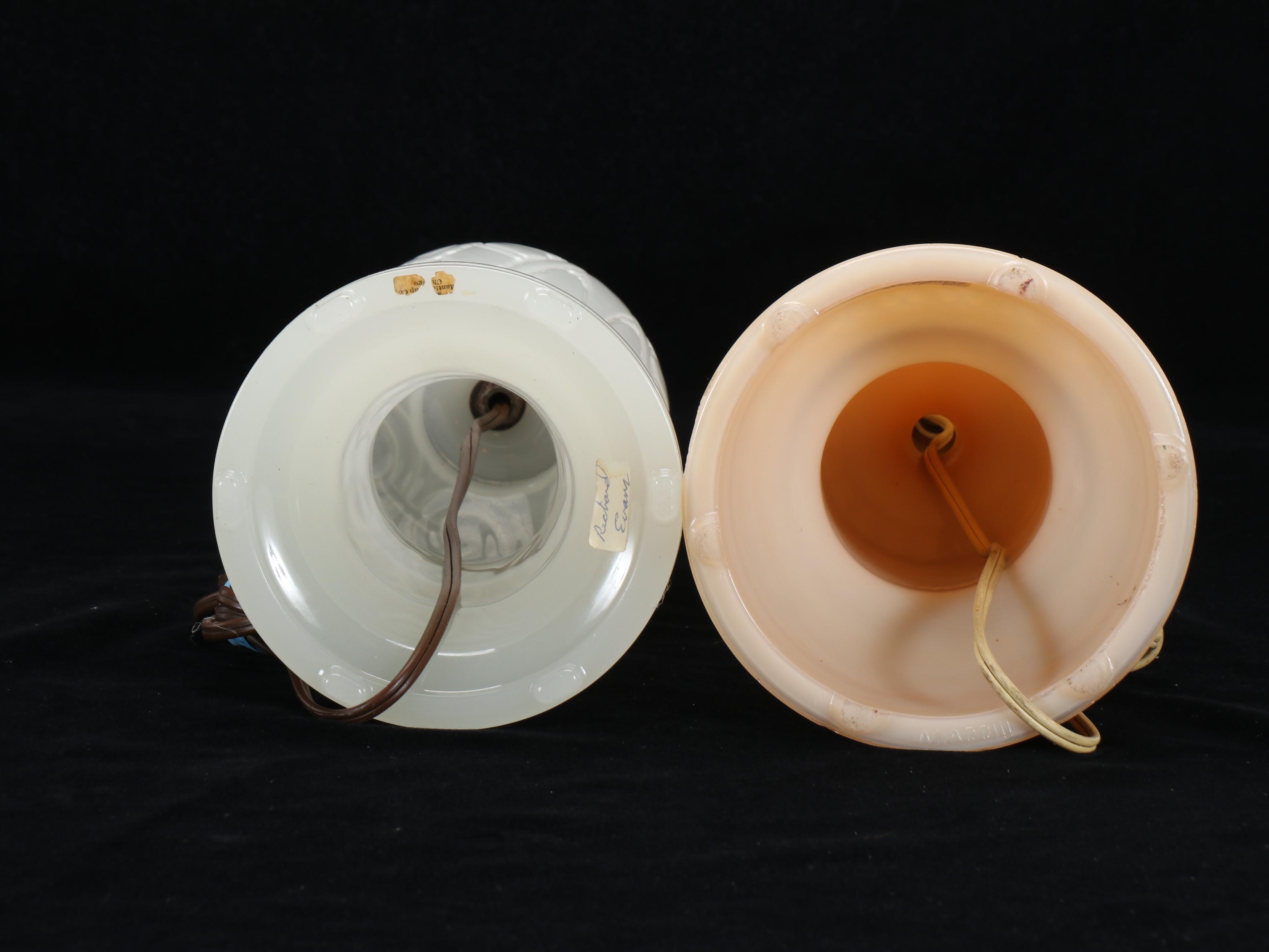 Vintage Alacite Glass Table Lamps