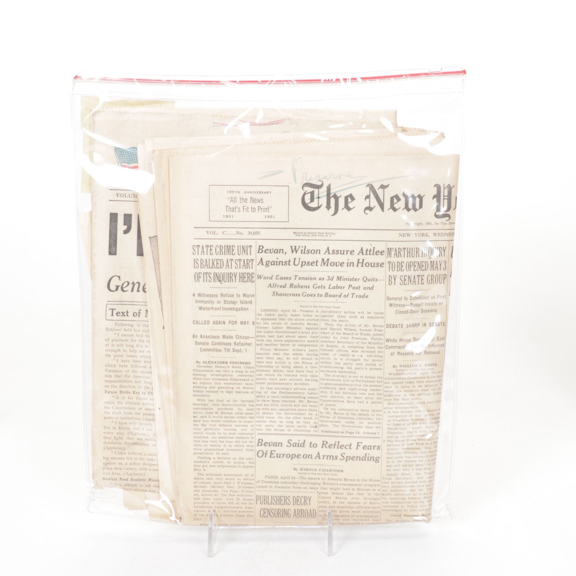 "Chicago Daily Tribune" Post WWII, Korean War & Other Newspaper Collections