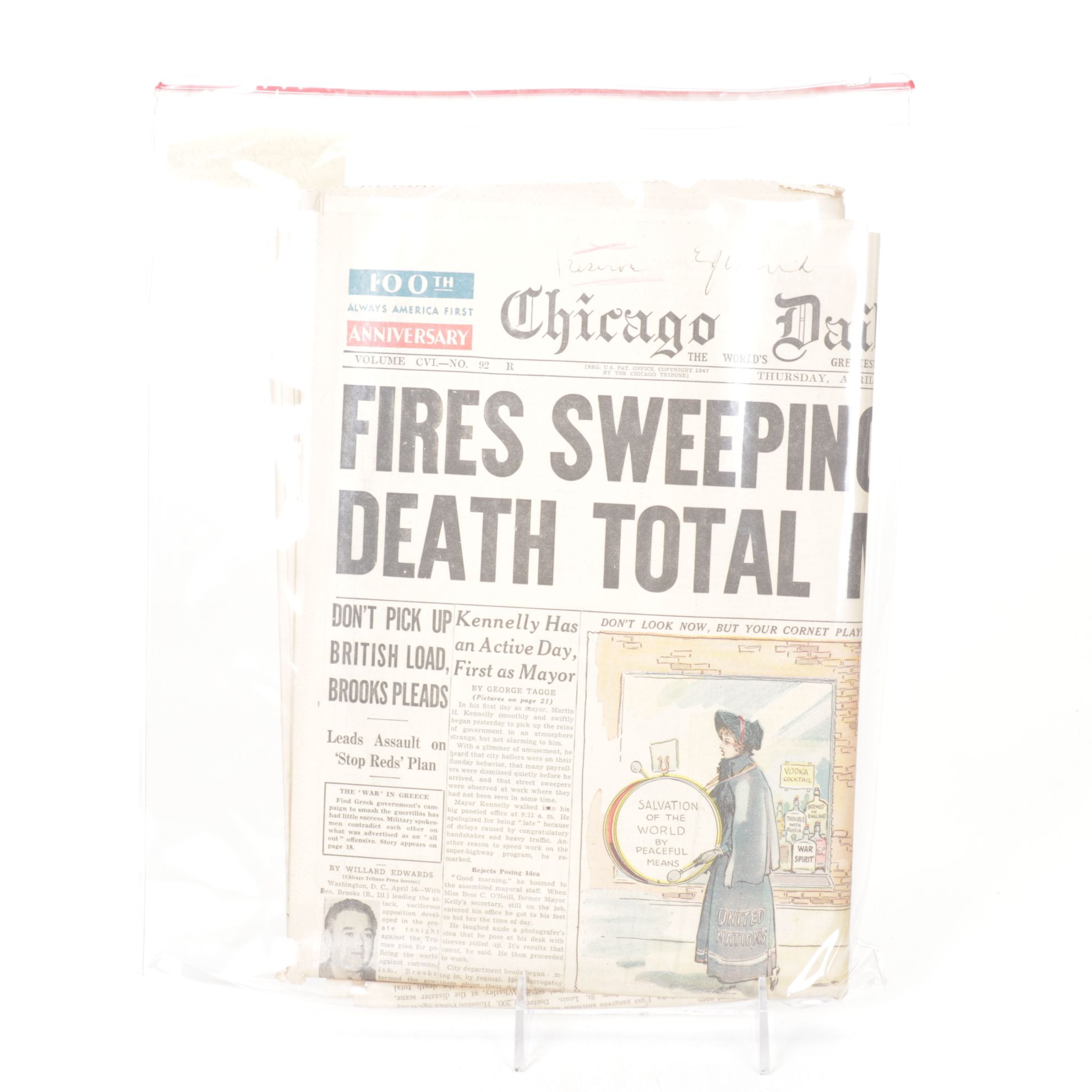 "Chicago Daily Tribune" Post WWII, Korean War & Other Newspaper Collections