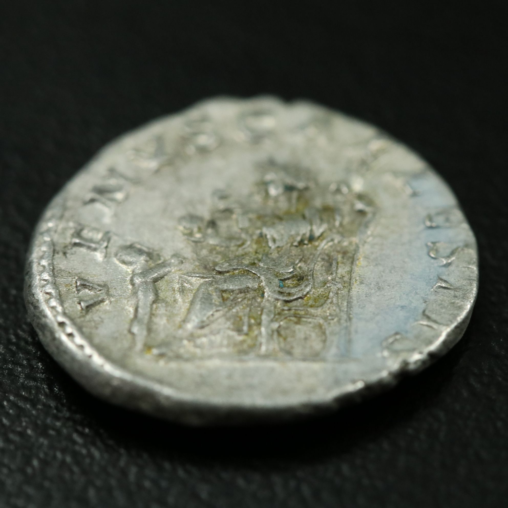 Ancient Roman Imperial AR Denarius Coin of Julia Soaemias, ca. 220 A.D.