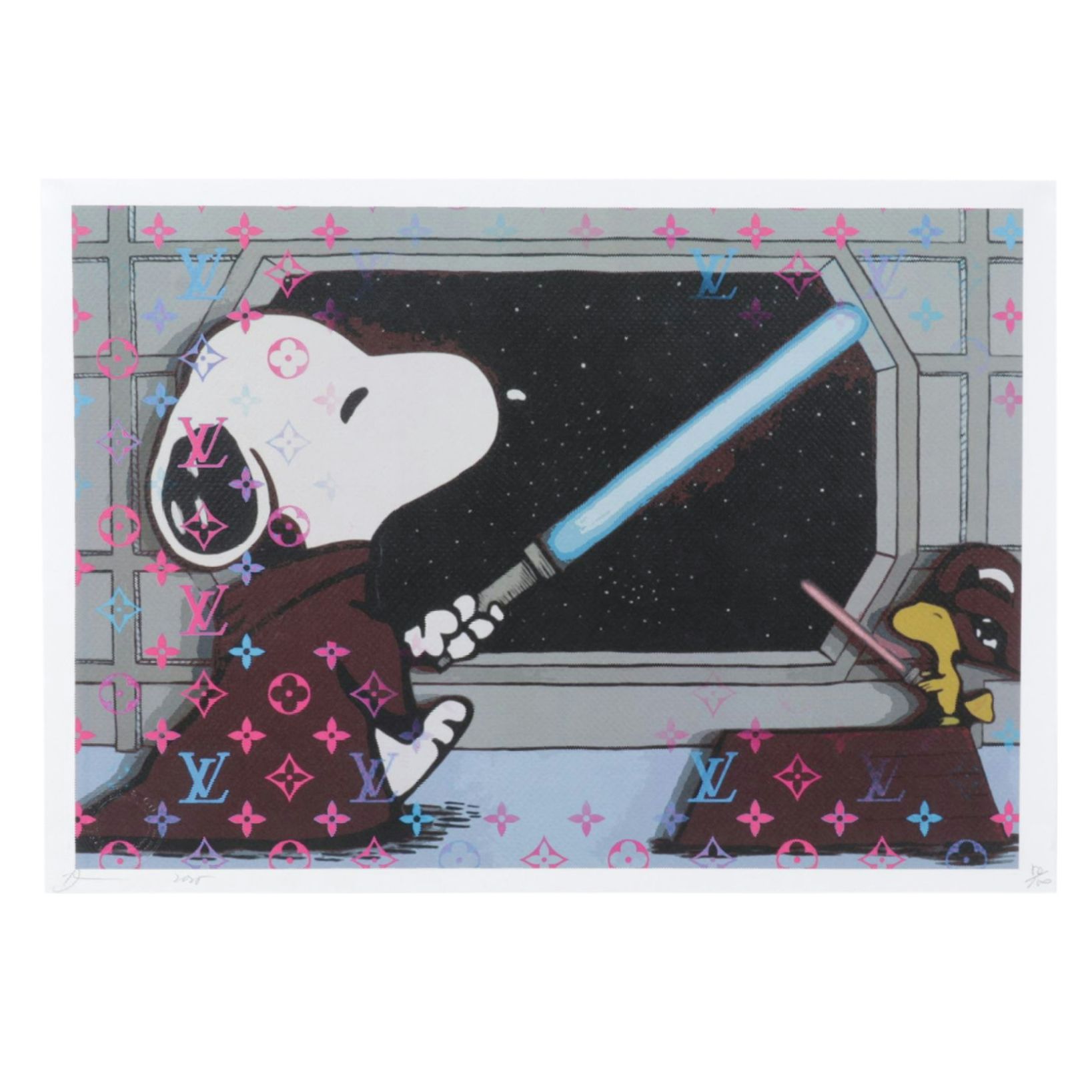 Death NYC Pop Art Graphic Print Homage to Snoopy x Star Wars x LV, 2025