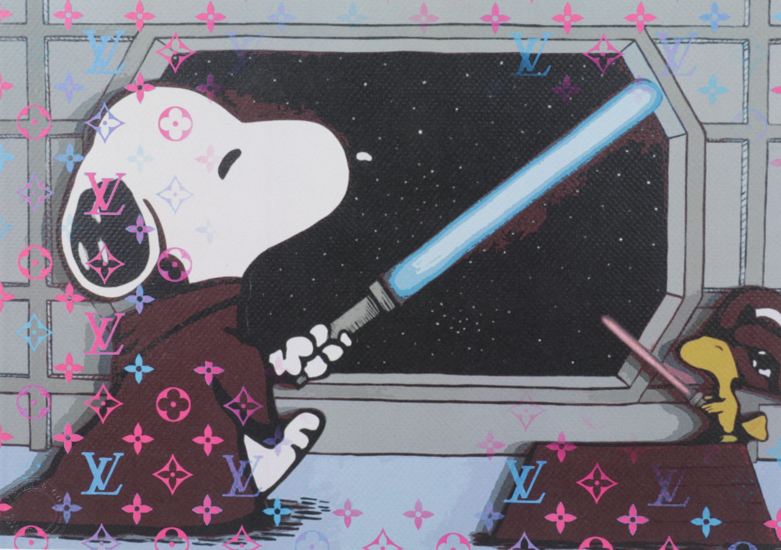 Death NYC Pop Art Graphic Print Homage to Snoopy x Star Wars x LV, 2025