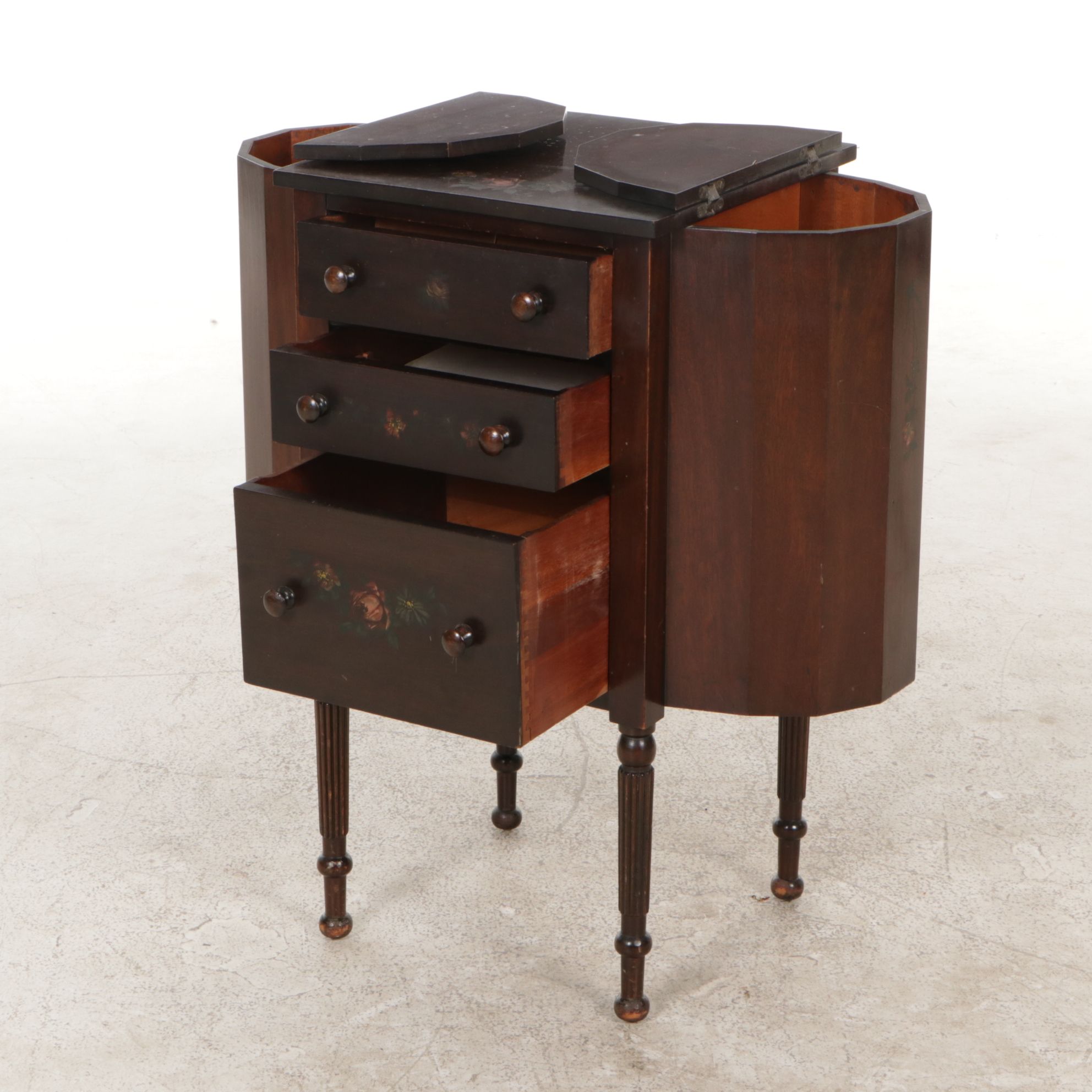 Martha Washington Style Mahogany Sewing Table