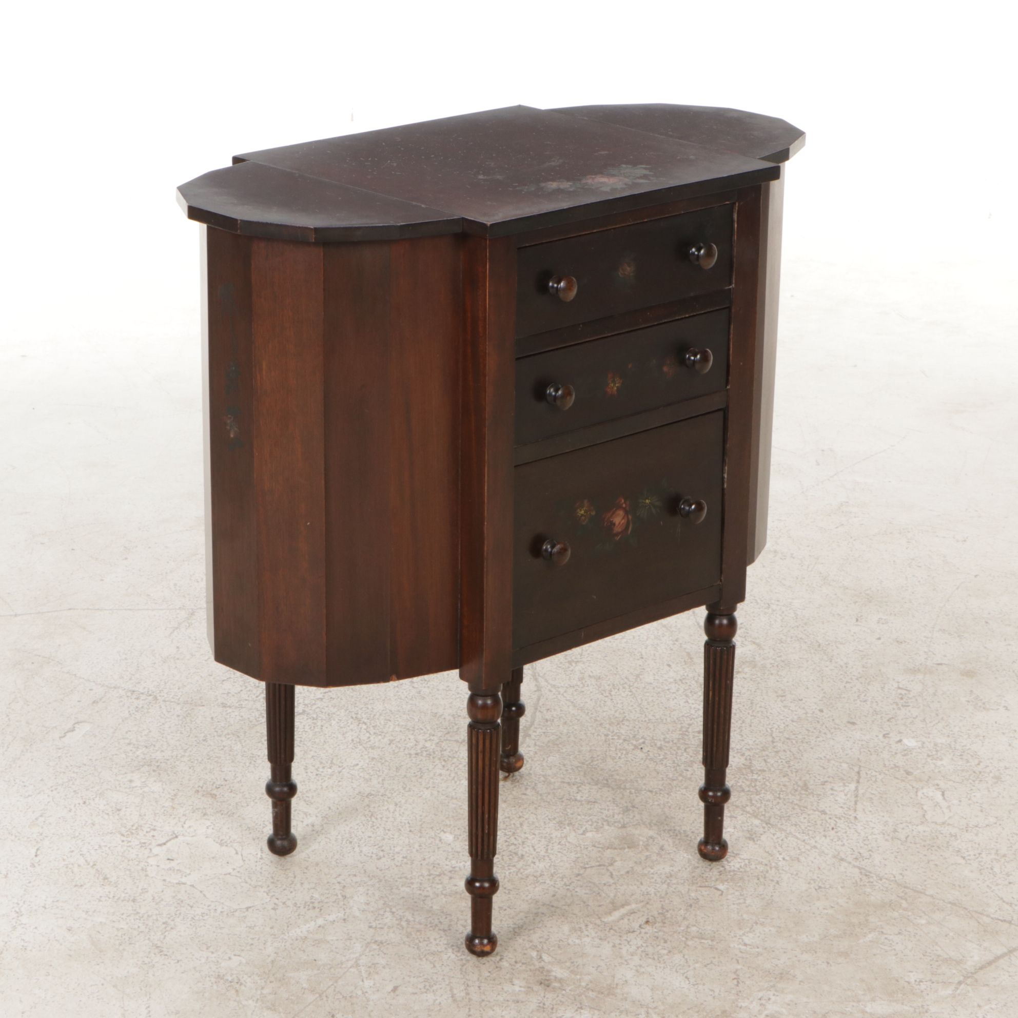 Martha Washington Style Mahogany Sewing Table