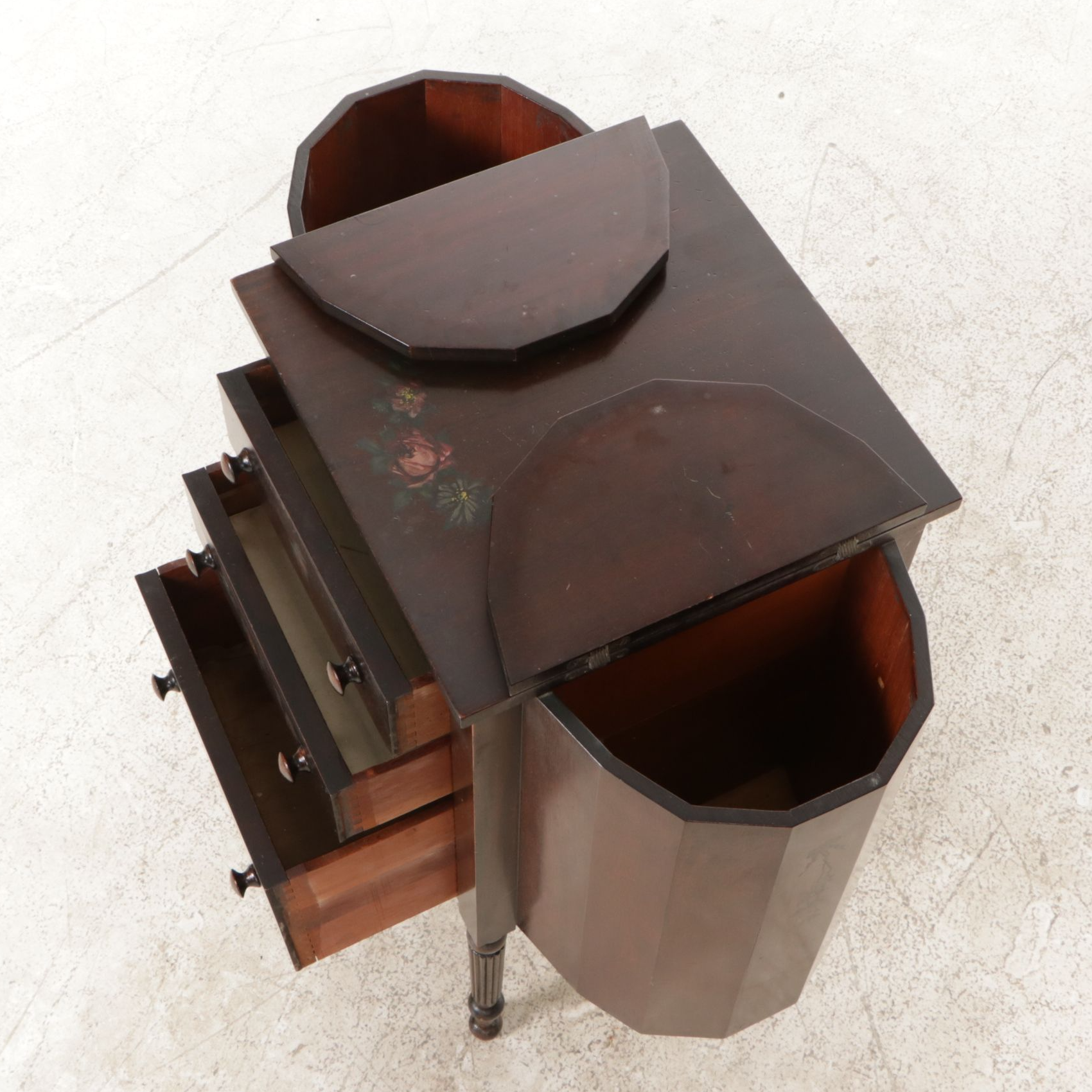 Martha Washington Style Mahogany Sewing Table