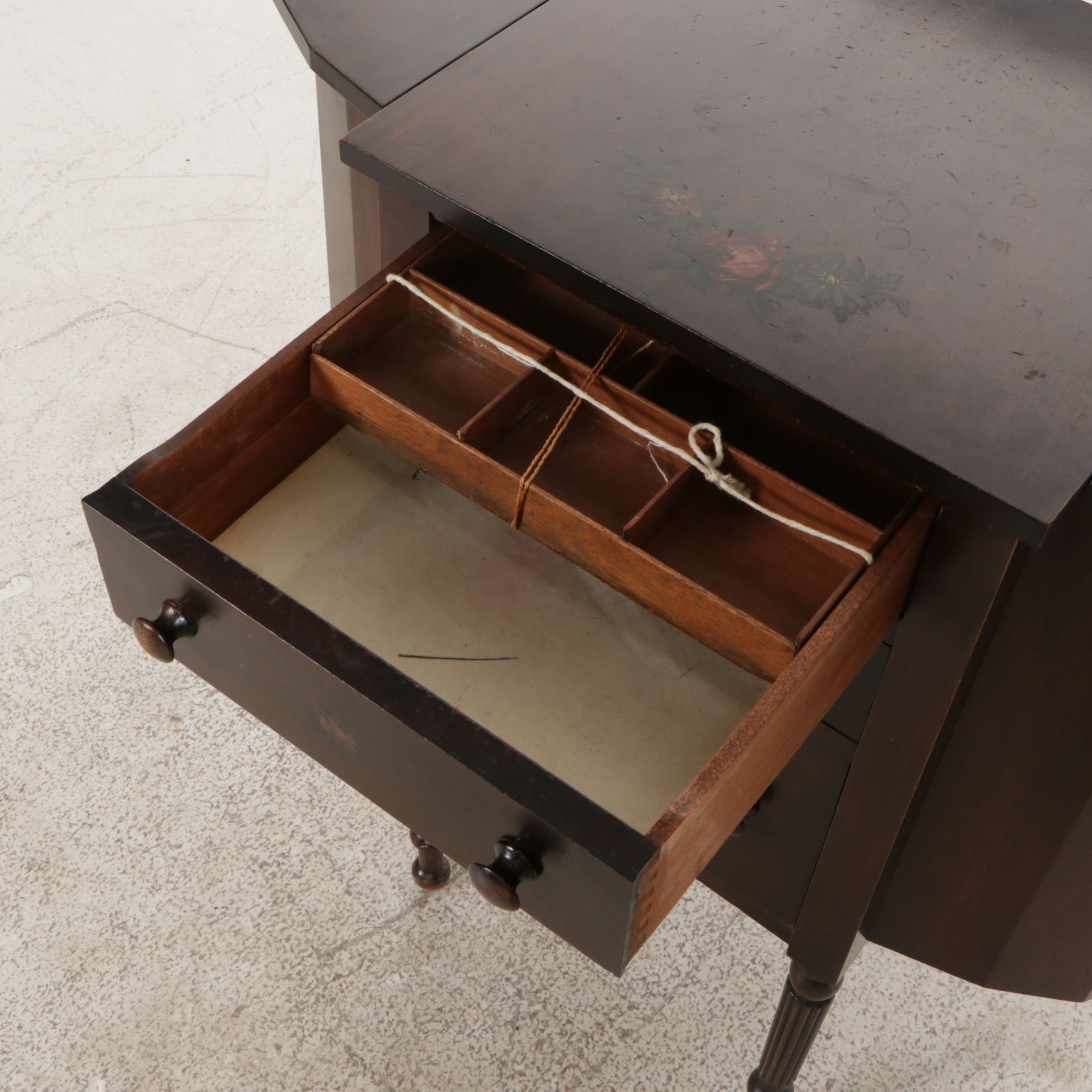 Martha Washington Style Mahogany Sewing Table