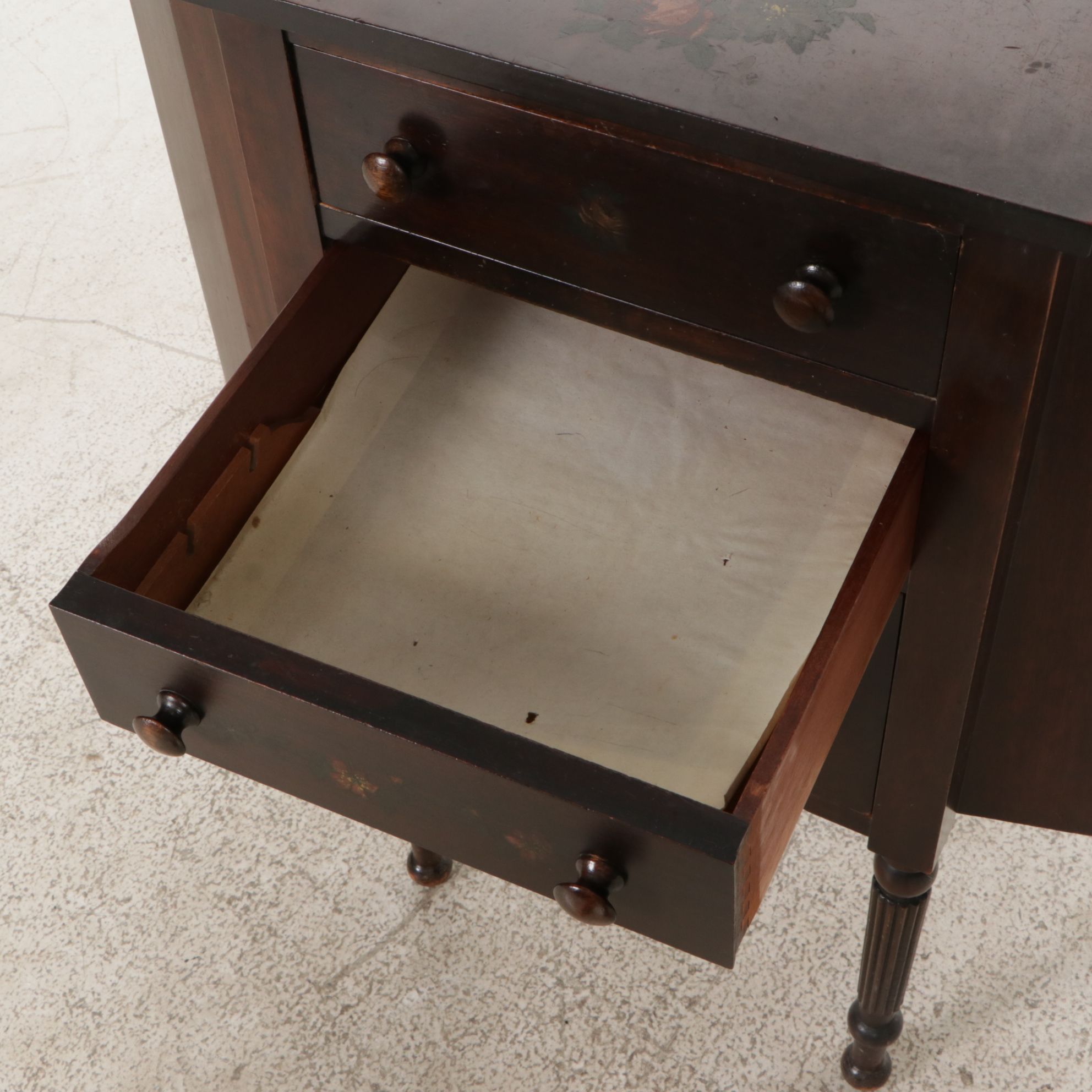 Martha Washington Style Mahogany Sewing Table