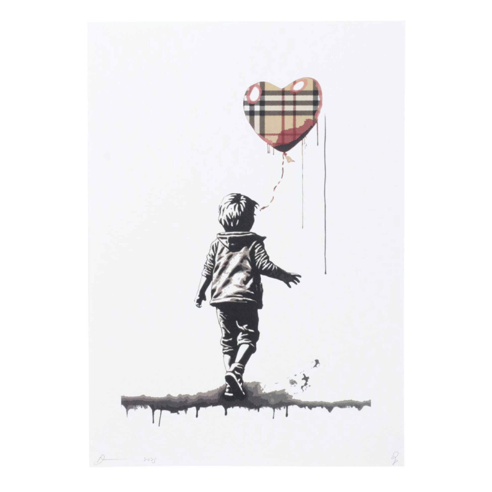 Death NYC Pop Art Digital Graphic Print Homage Burberry x Boy with Balloon, 2025