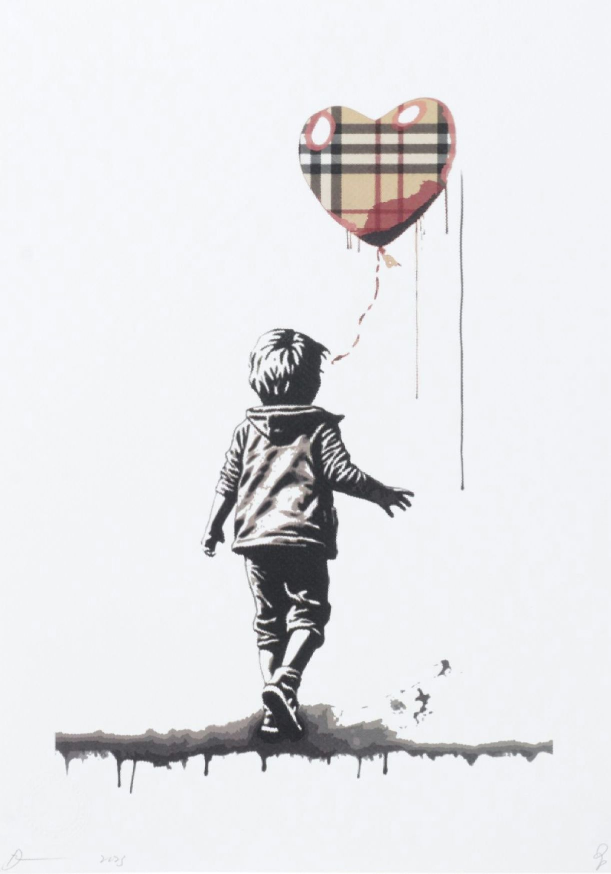 Death NYC Pop Art Digital Graphic Print Homage Burberry x Boy with Balloon, 2025