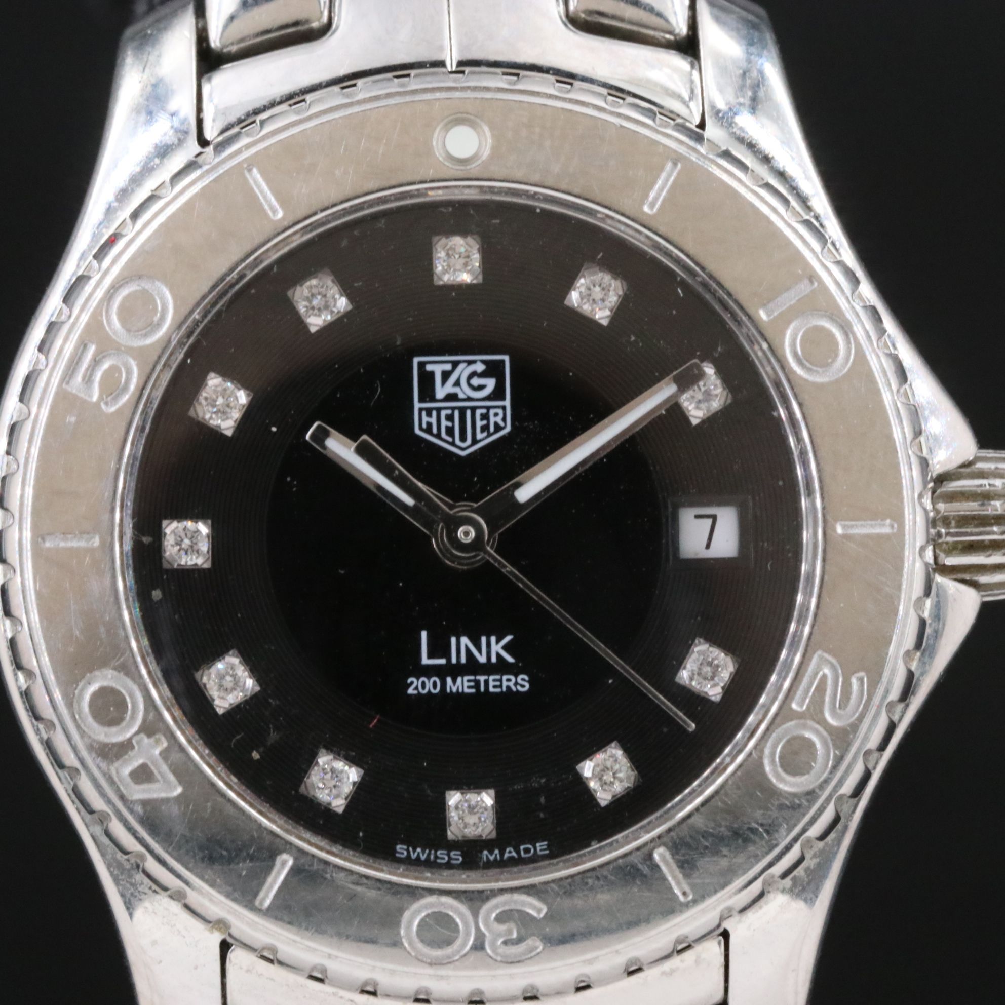 Tag Heuer Stainless Steel Diamond Dial Quartz Watch