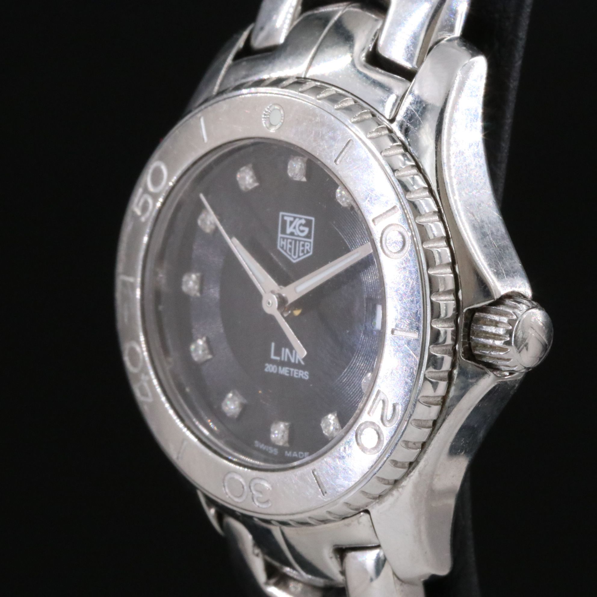 Tag Heuer Stainless Steel Diamond Dial Quartz Watch