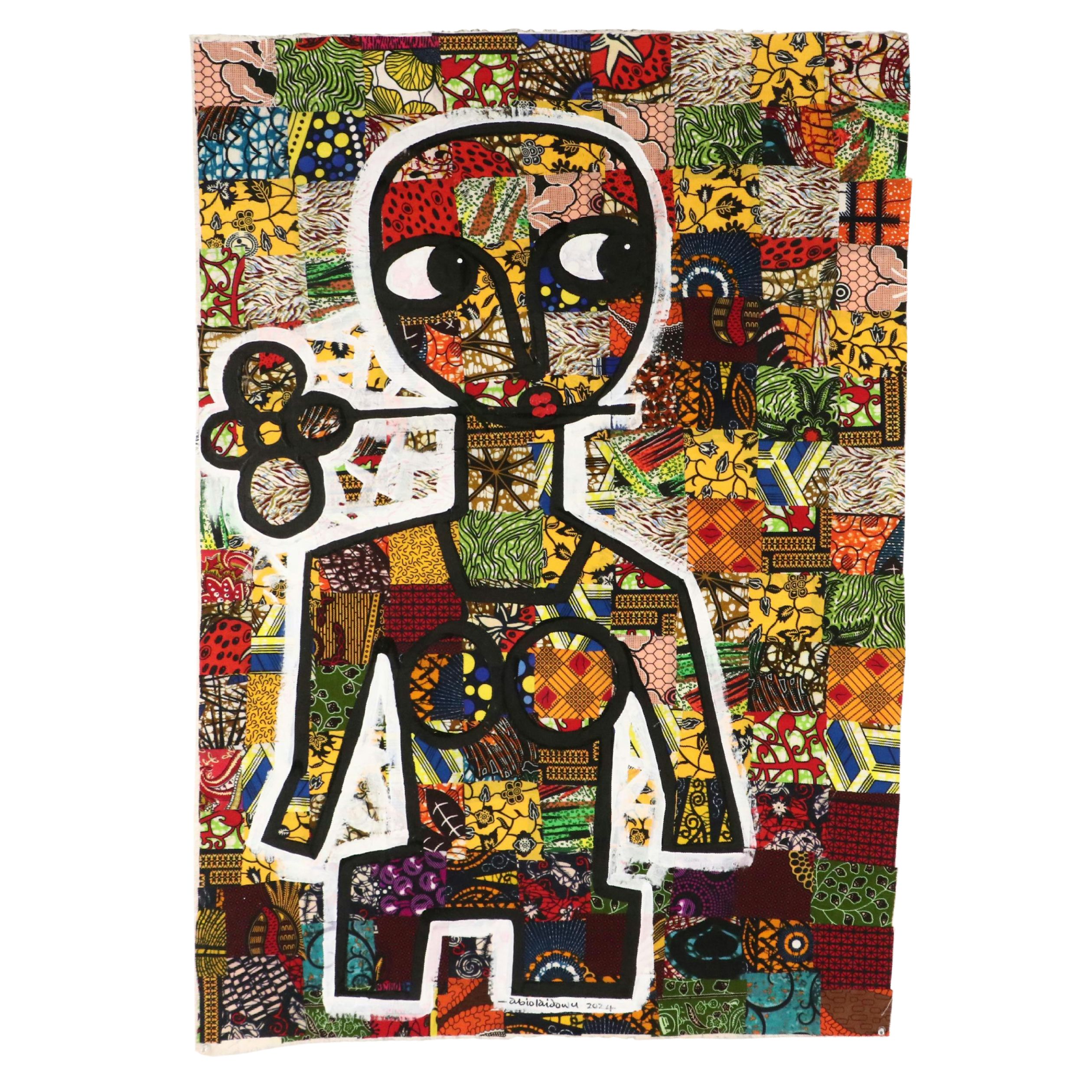 Abiola Idowu Modern Mixed Media Painting "Time is Life," 2024