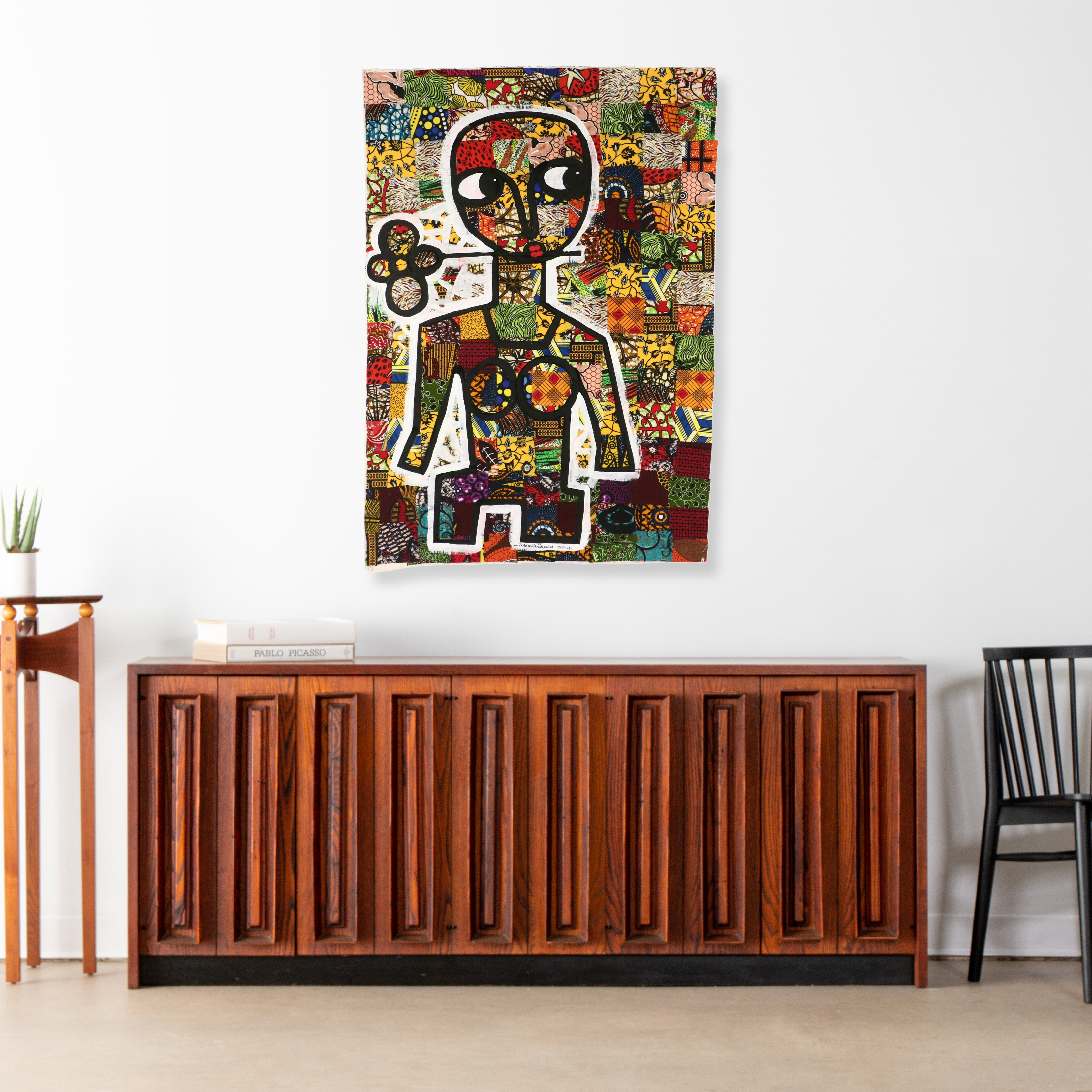 Abiola Idowu Modern Mixed Media Painting "Time is Life," 2024