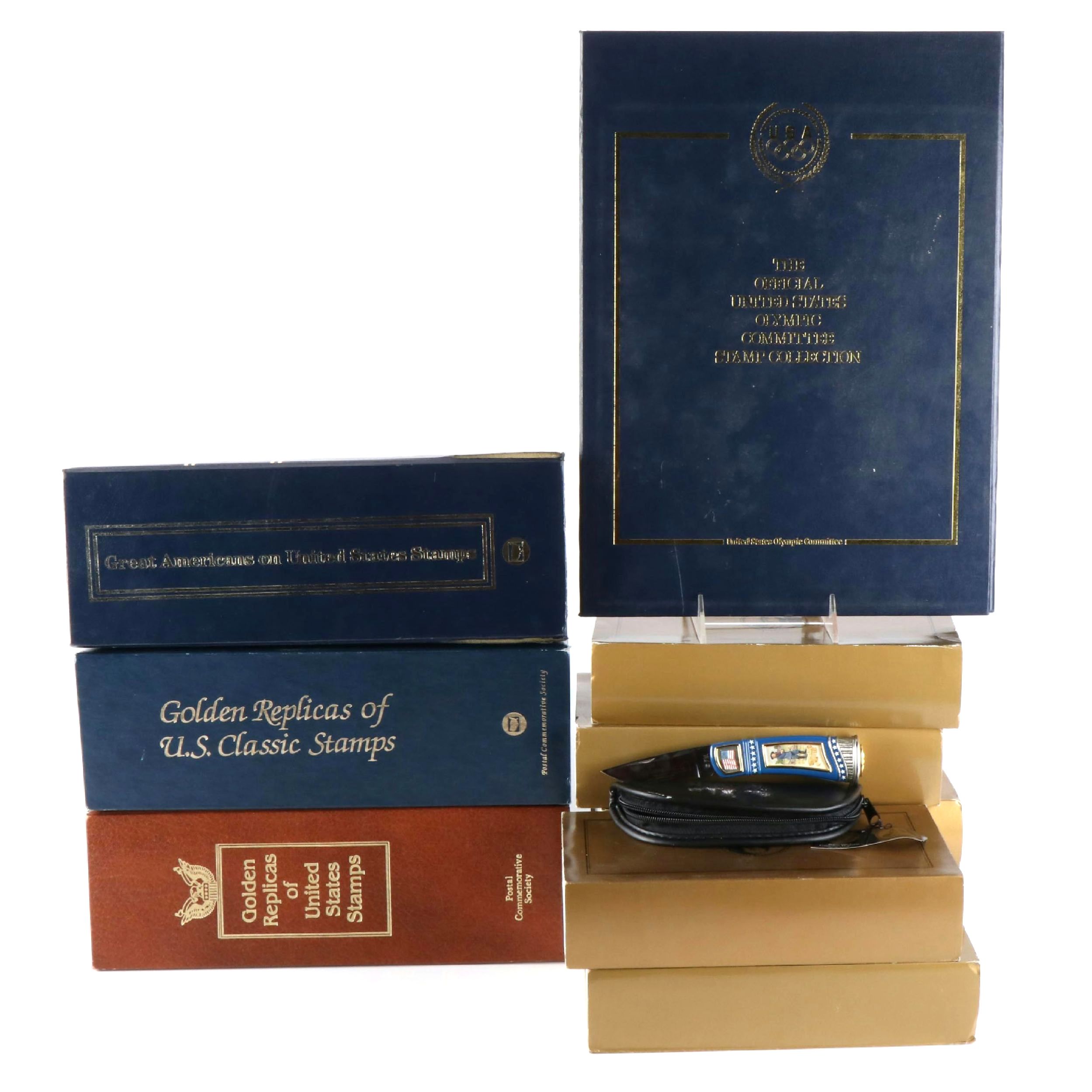 Olympics Stamp Collection, Franklin Mint Knives, and More