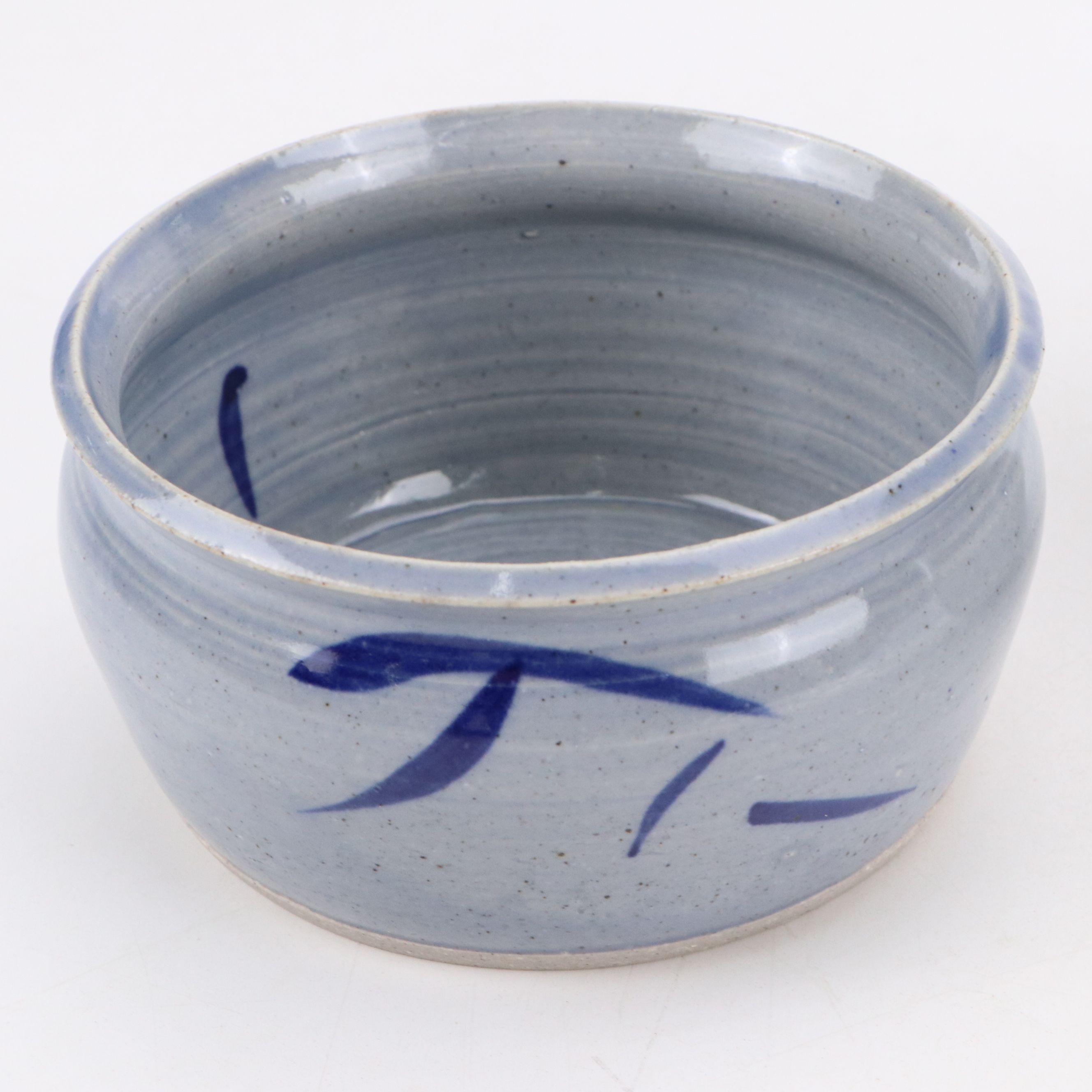 Studio Art Pottery Stoneware Vase with Chamberstick, Bowl, and Creamer