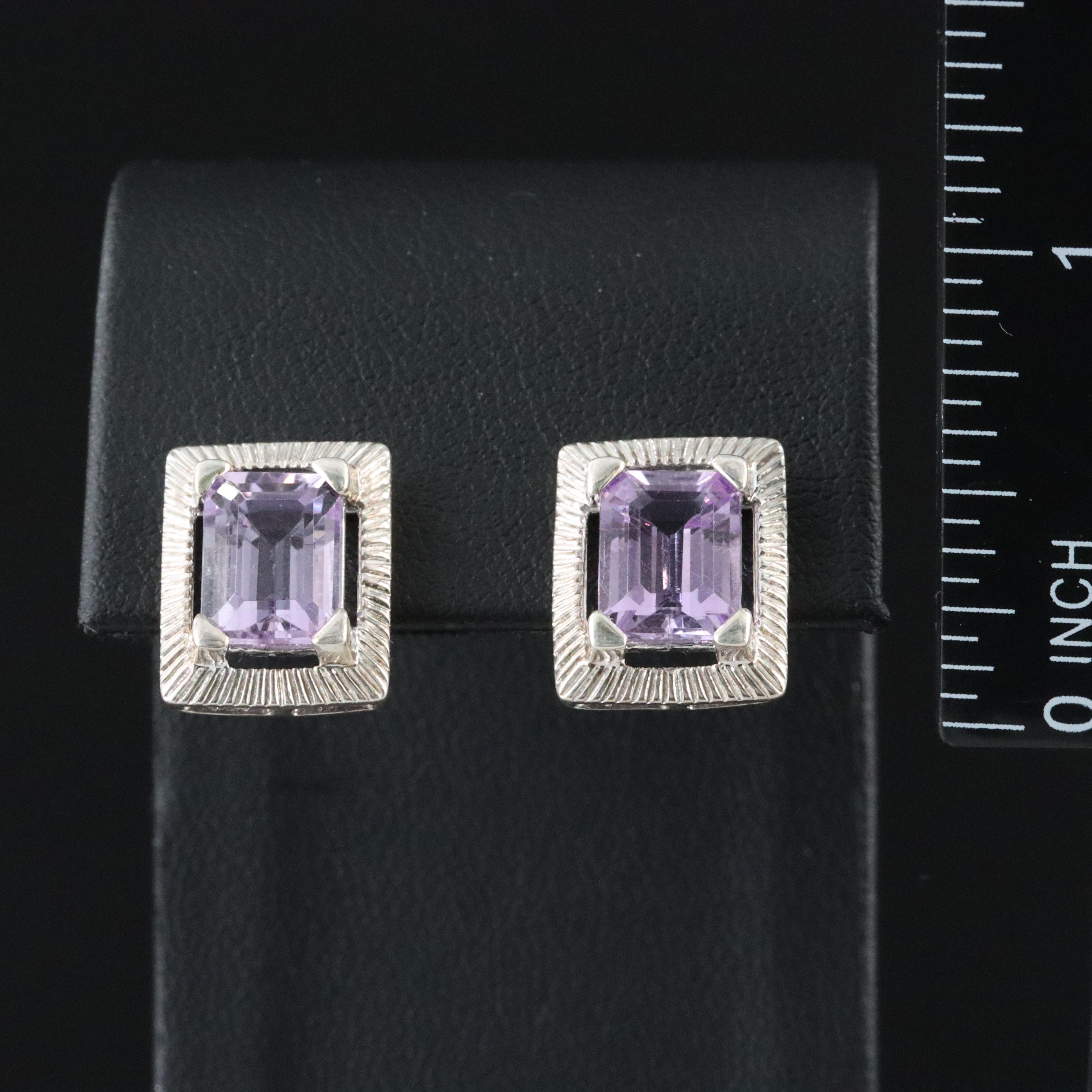 Sterling Amethyst Earrings