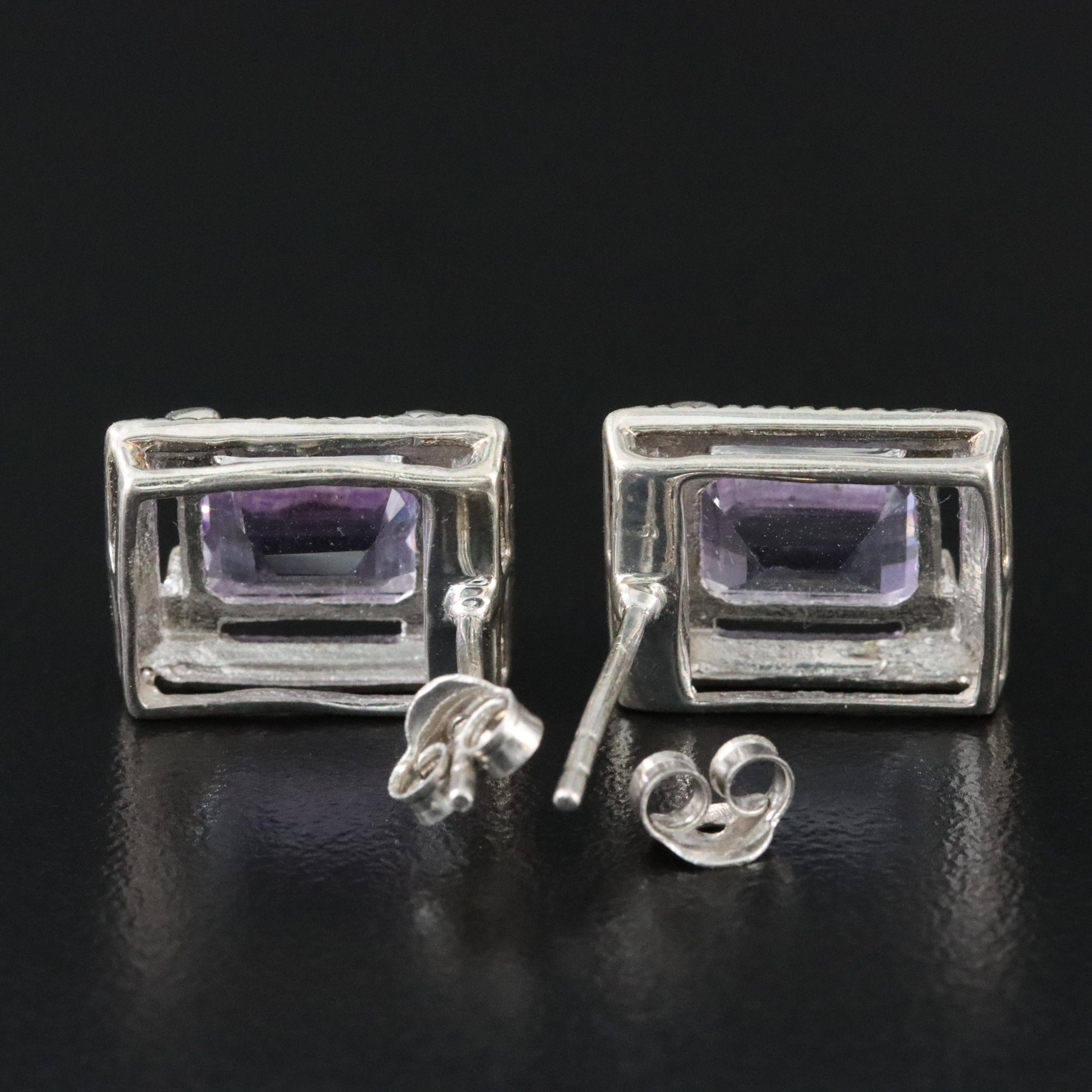 Sterling Amethyst Earrings
