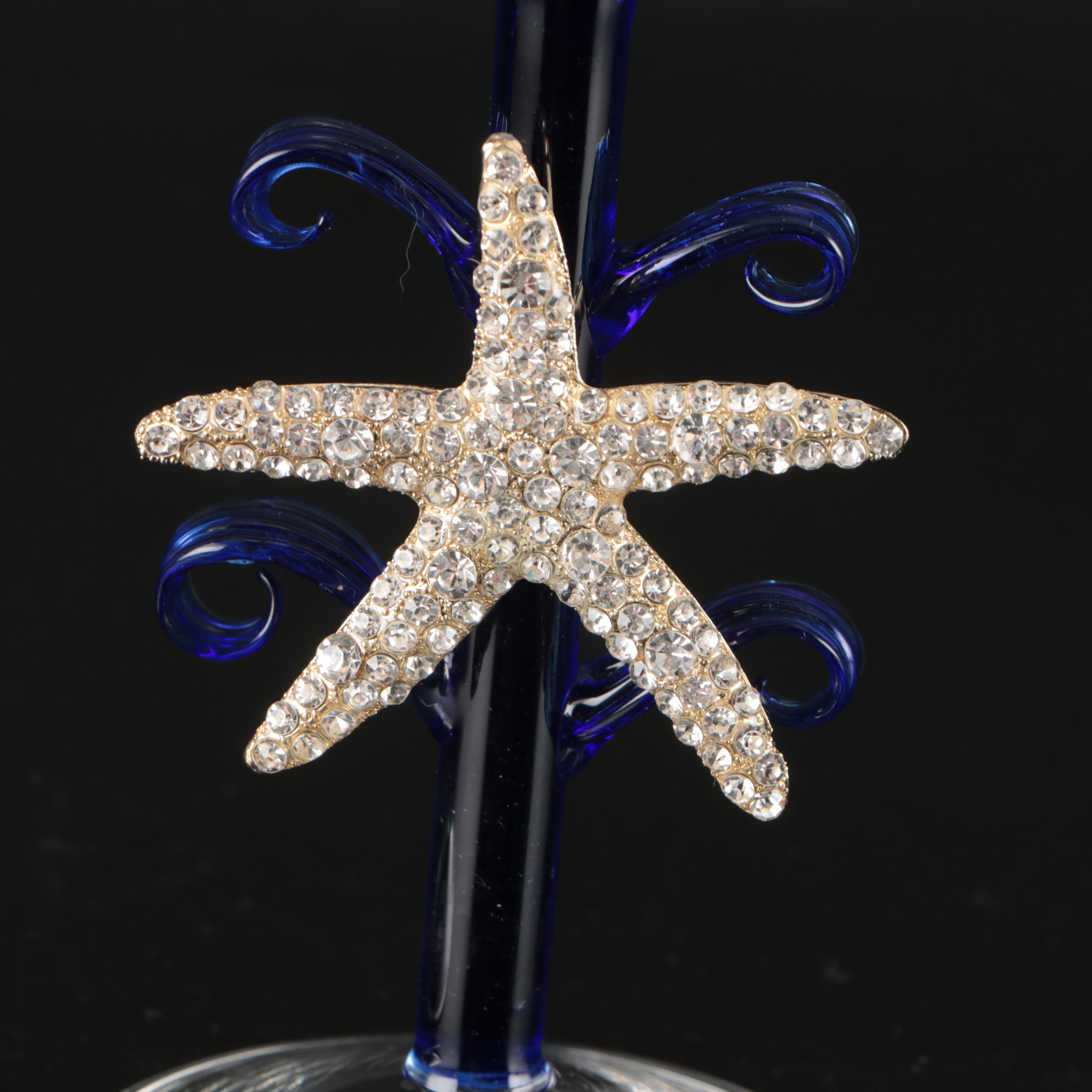 Boat Helm and Starfish Glass Stemware