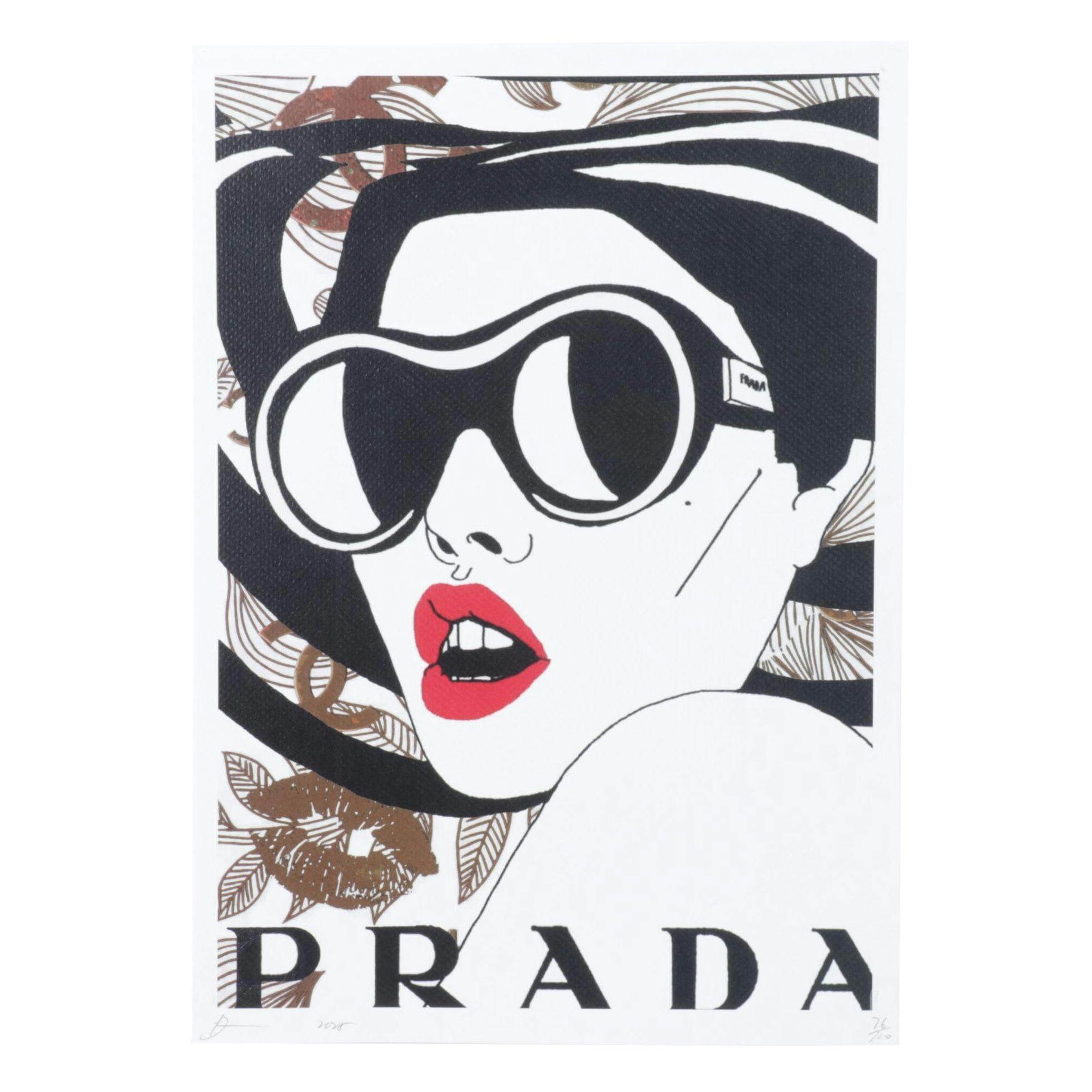 Death NYC Pop Art Digital Graphic Print Homage to Prada, 2025