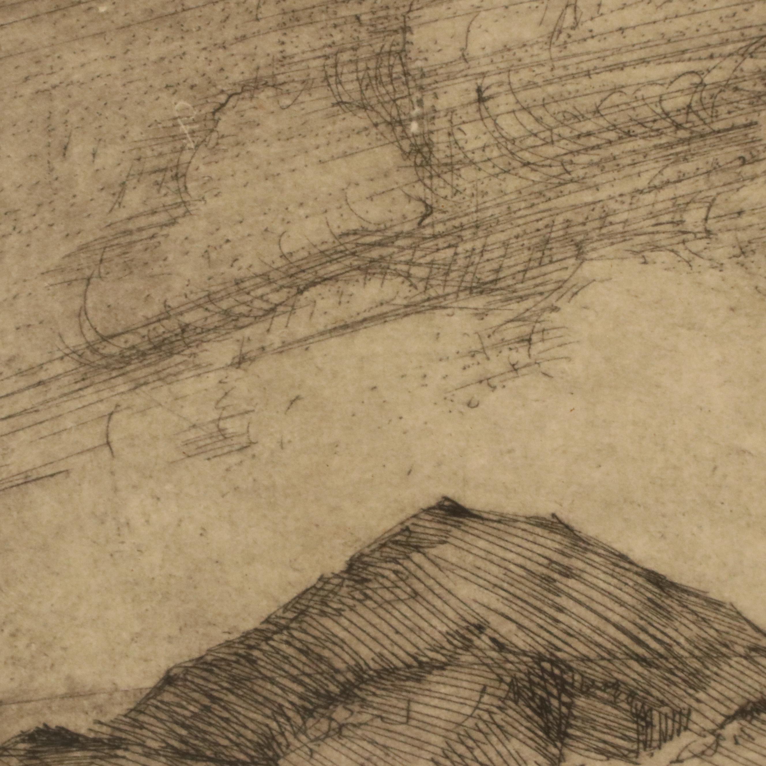 María Ramella Etching "Callecita de Tumbaya (Little Street of Tumbaya)," 1967