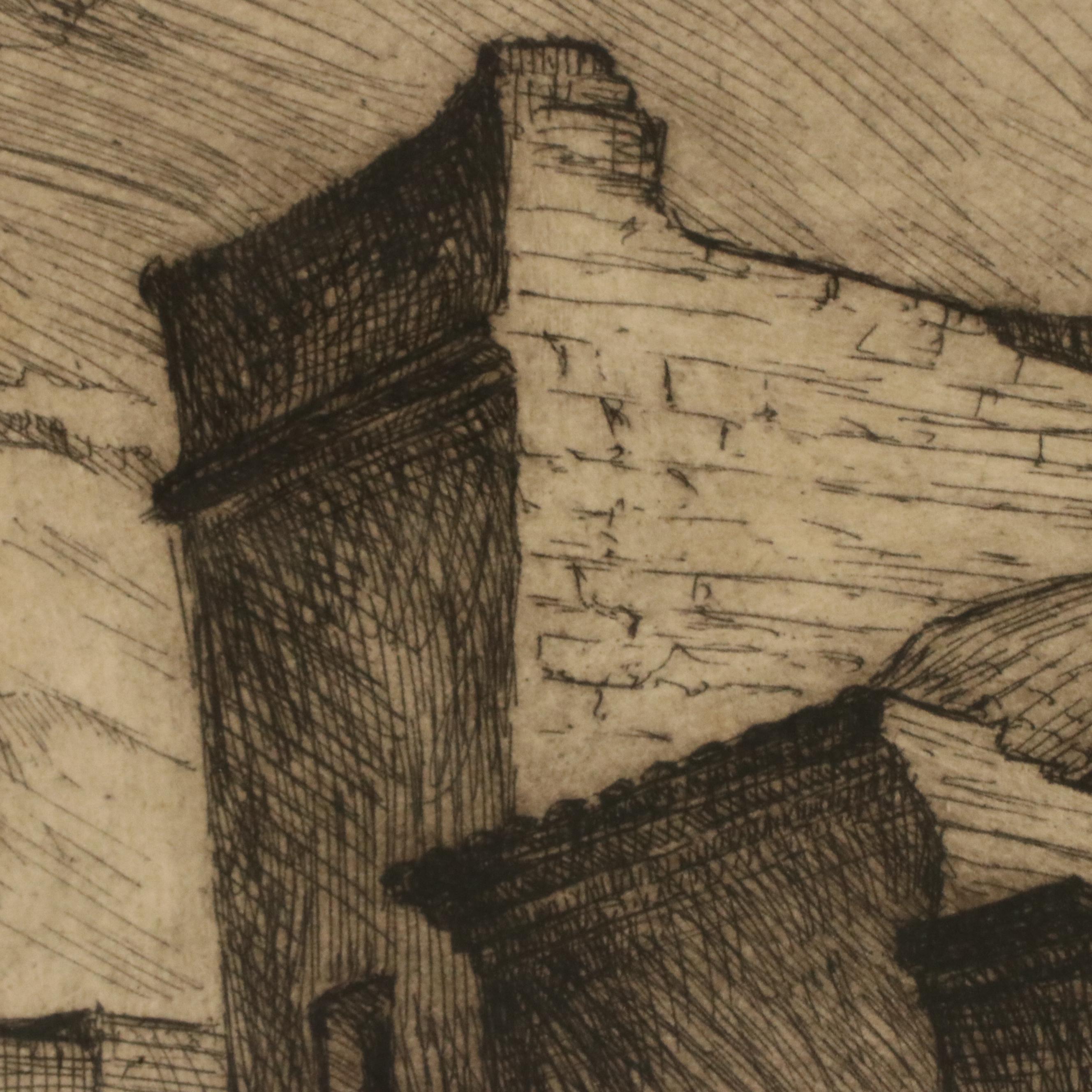María Ramella Etching "Callecita de Tumbaya (Little Street of Tumbaya)," 1967