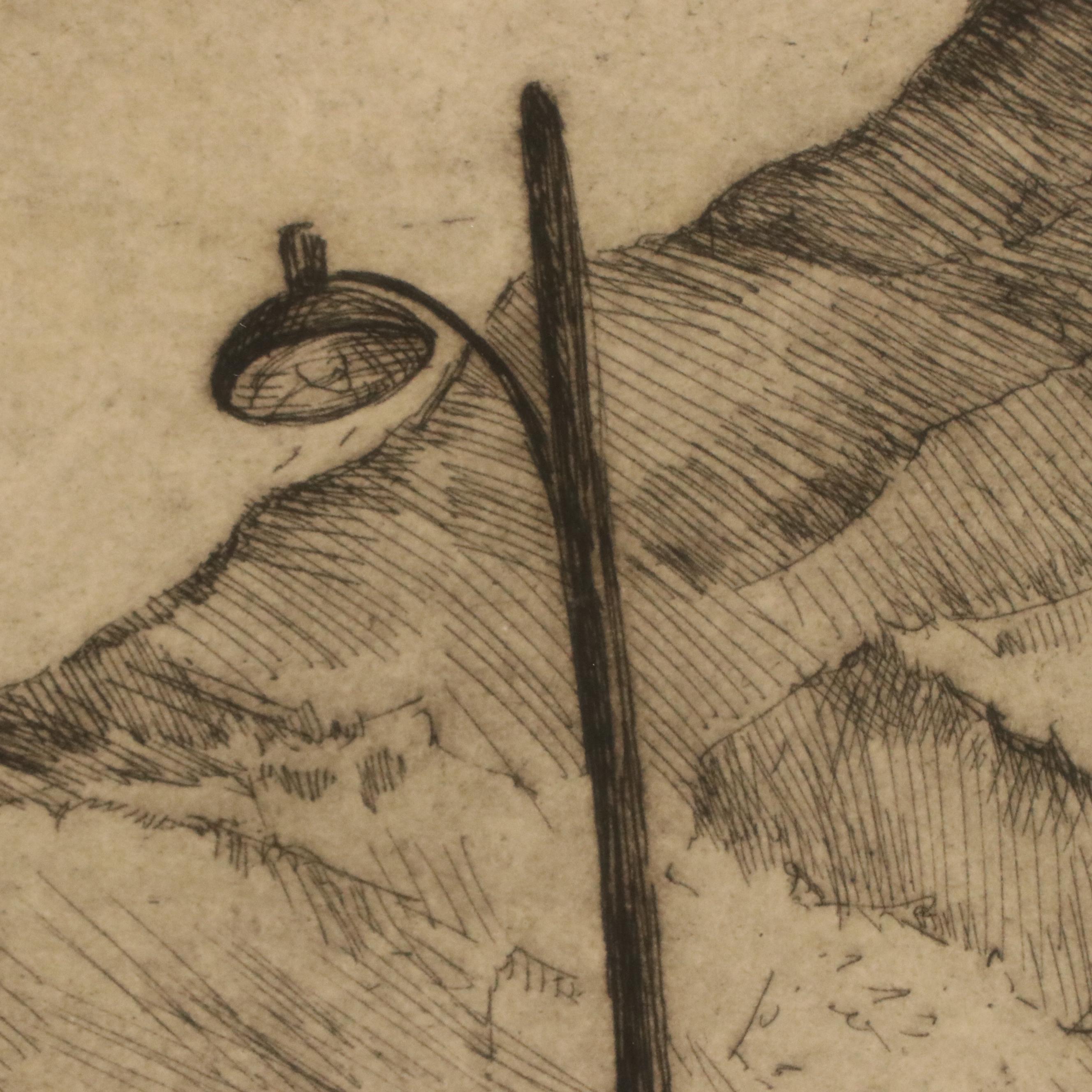 María Ramella Etching "Callecita de Tumbaya (Little Street of Tumbaya)," 1967