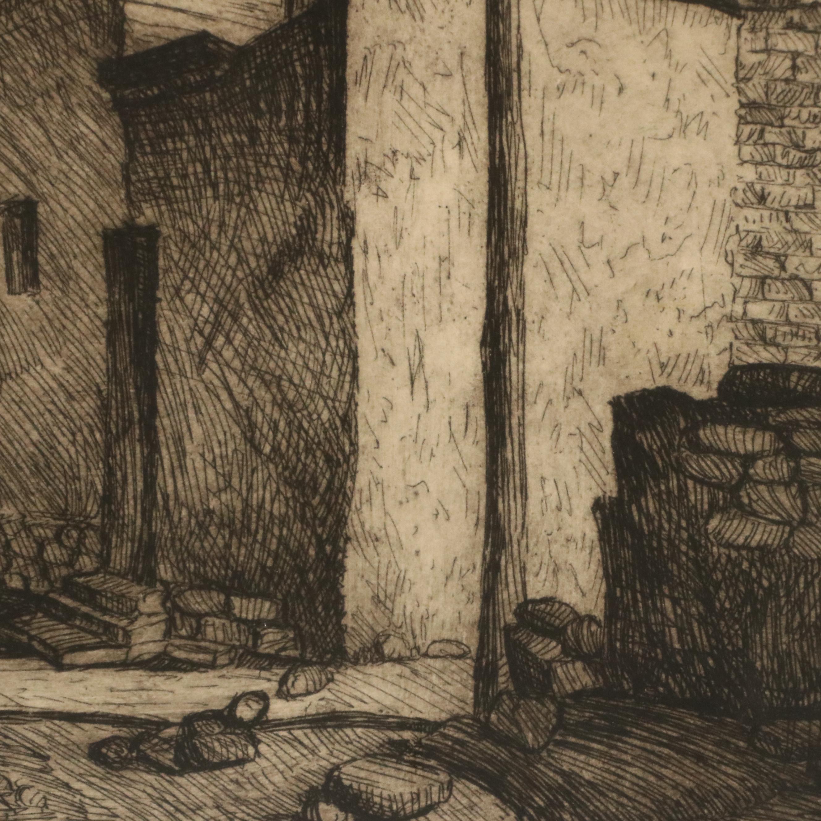 María Ramella Etching "Callecita de Tumbaya (Little Street of Tumbaya)," 1967