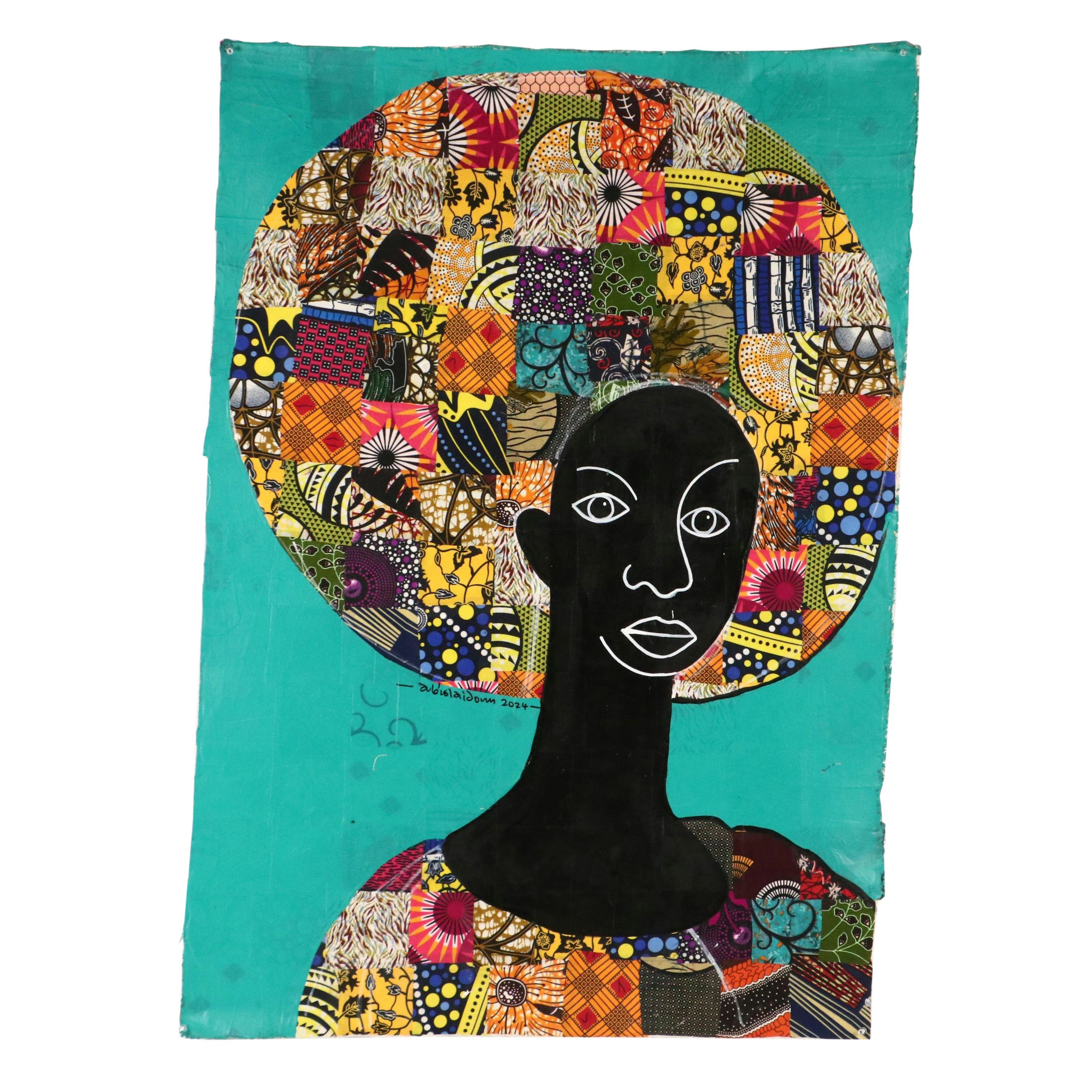 Abiola Idowu Modern Mixed Media Painting "Love is Everything," 2024