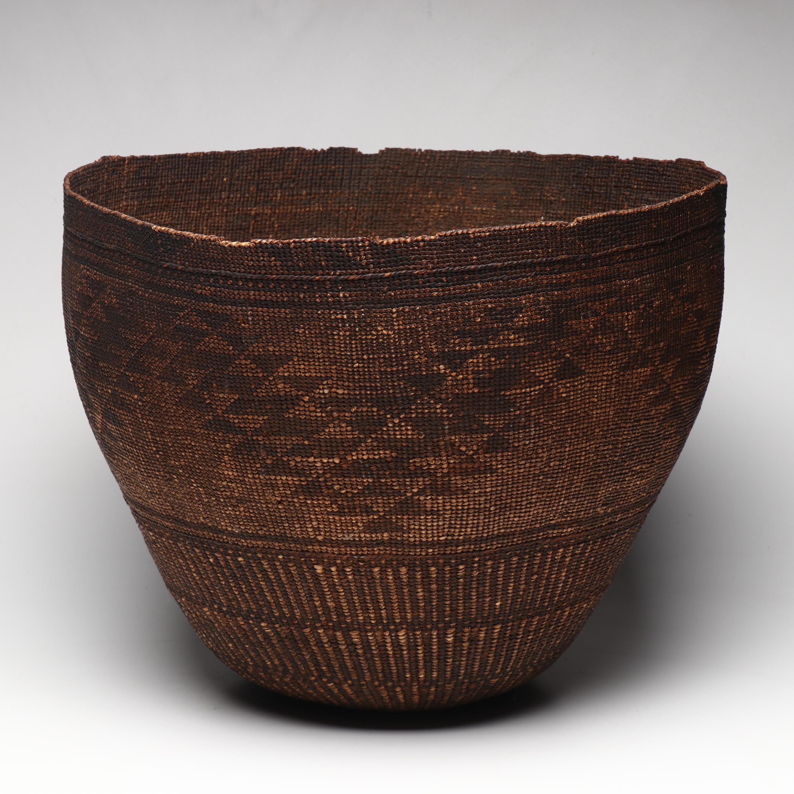 Indigenous Californian Twined Basketry Bowl