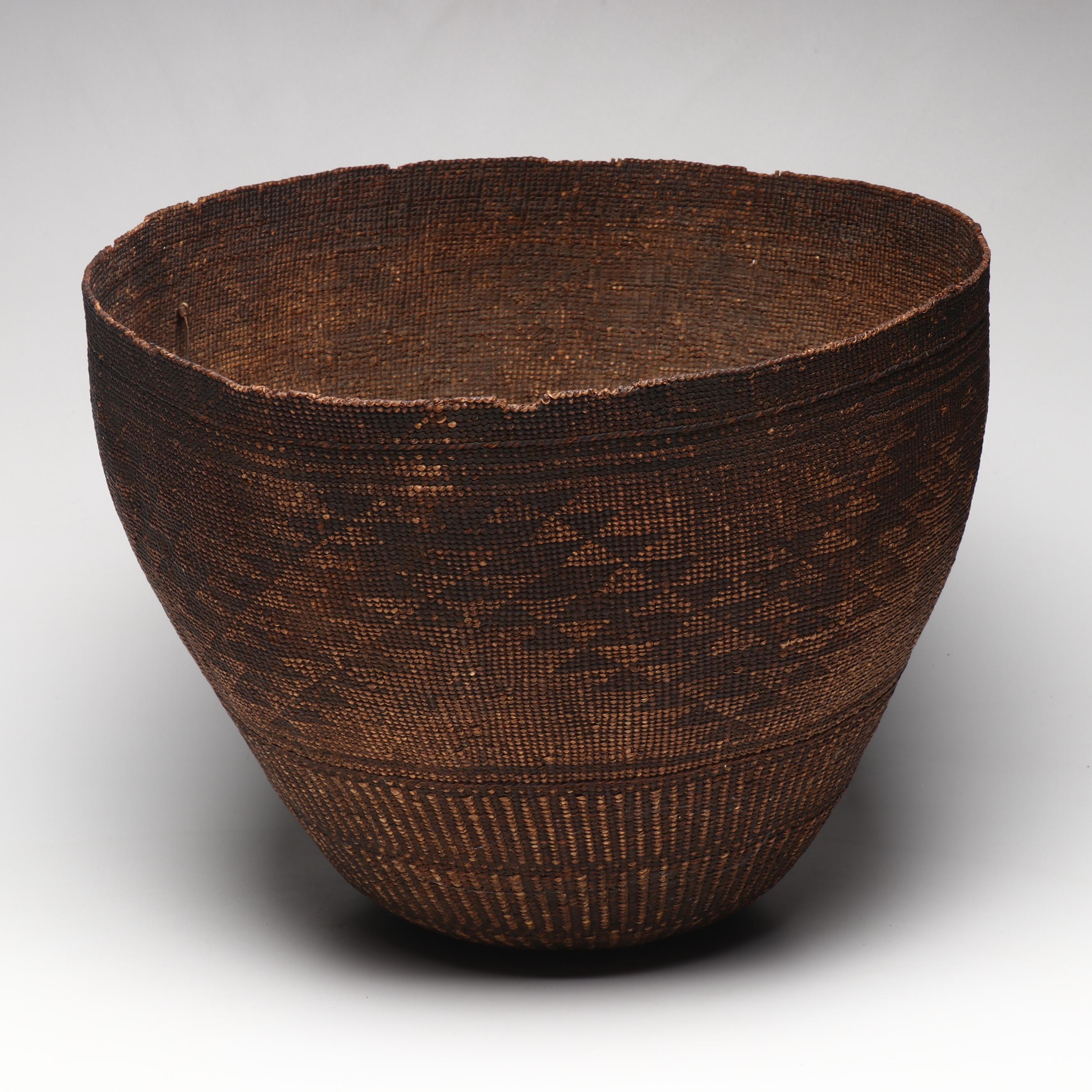 Indigenous Californian Twined Basketry Bowl