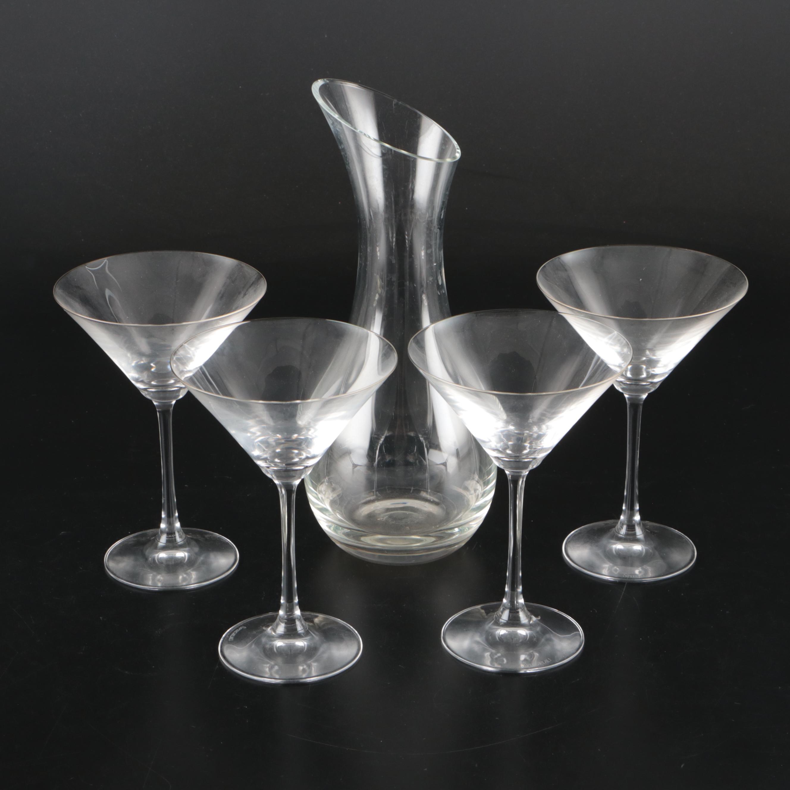 Marquis by Waterford Crystal Decanter with Spiegelau Martini Glasses