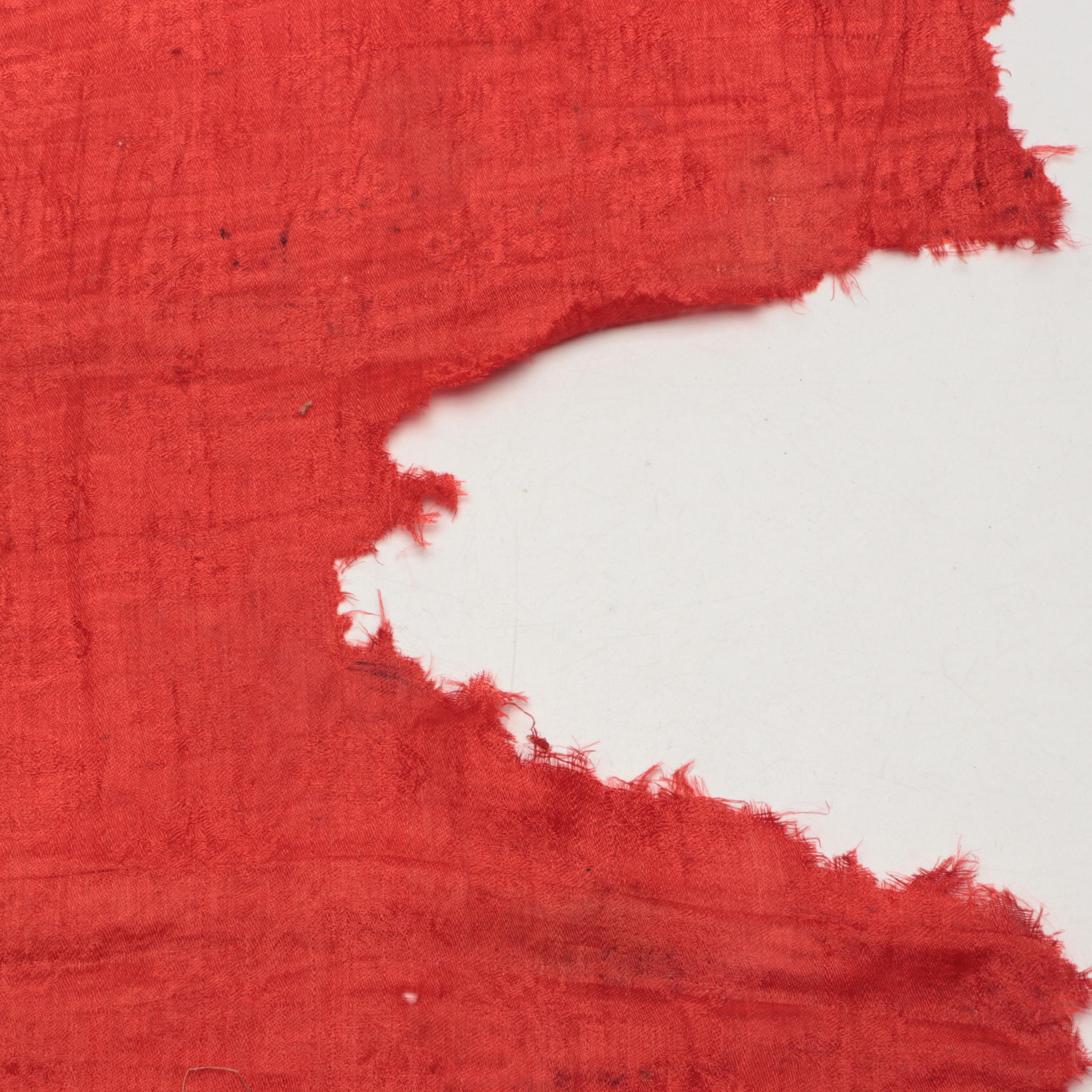 Chinese Mosquito Net Silk and Vellum Shadow Puppet Prop, Circa 1870