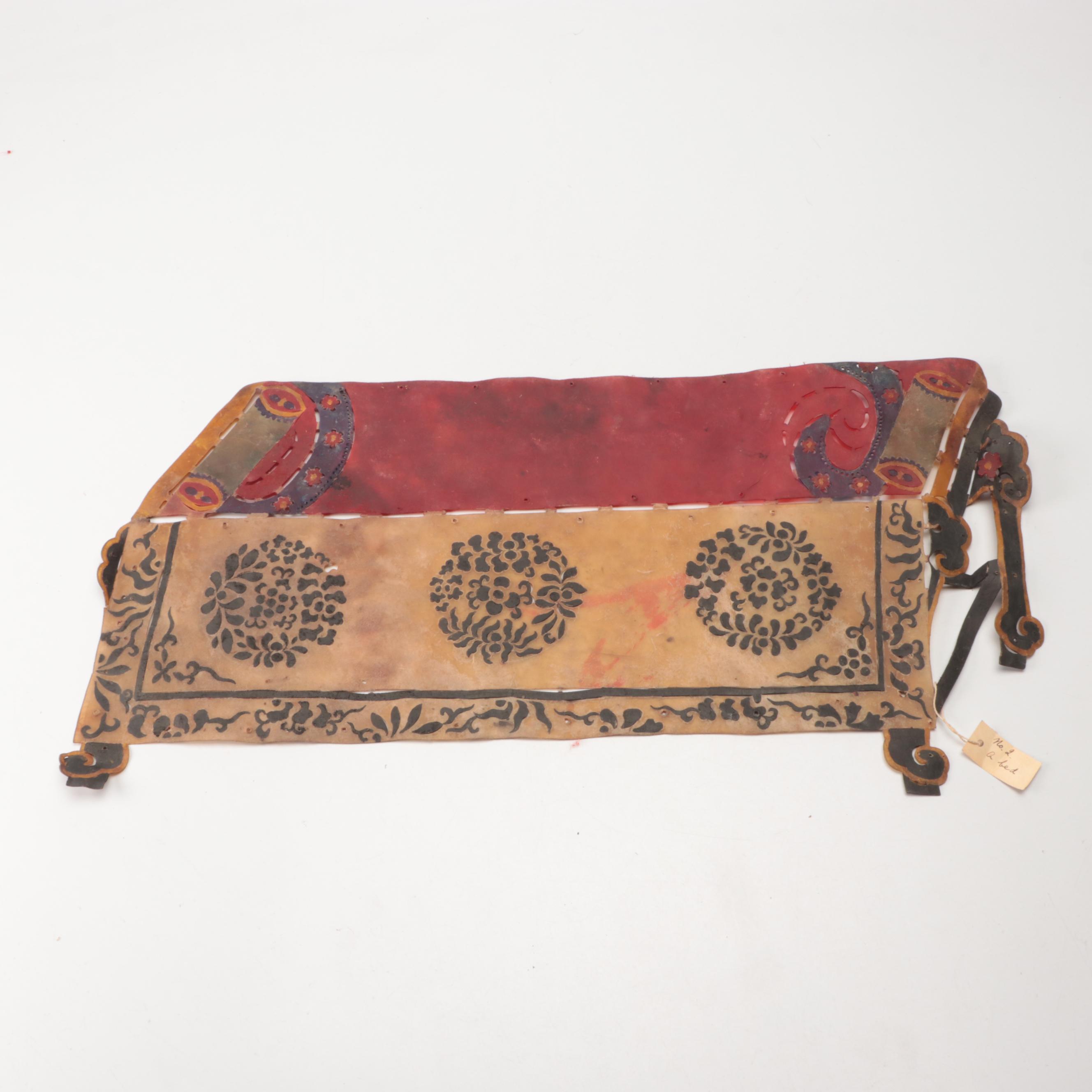 Chinese Bed Vellum Shadow Puppet Prop, Circa 1870