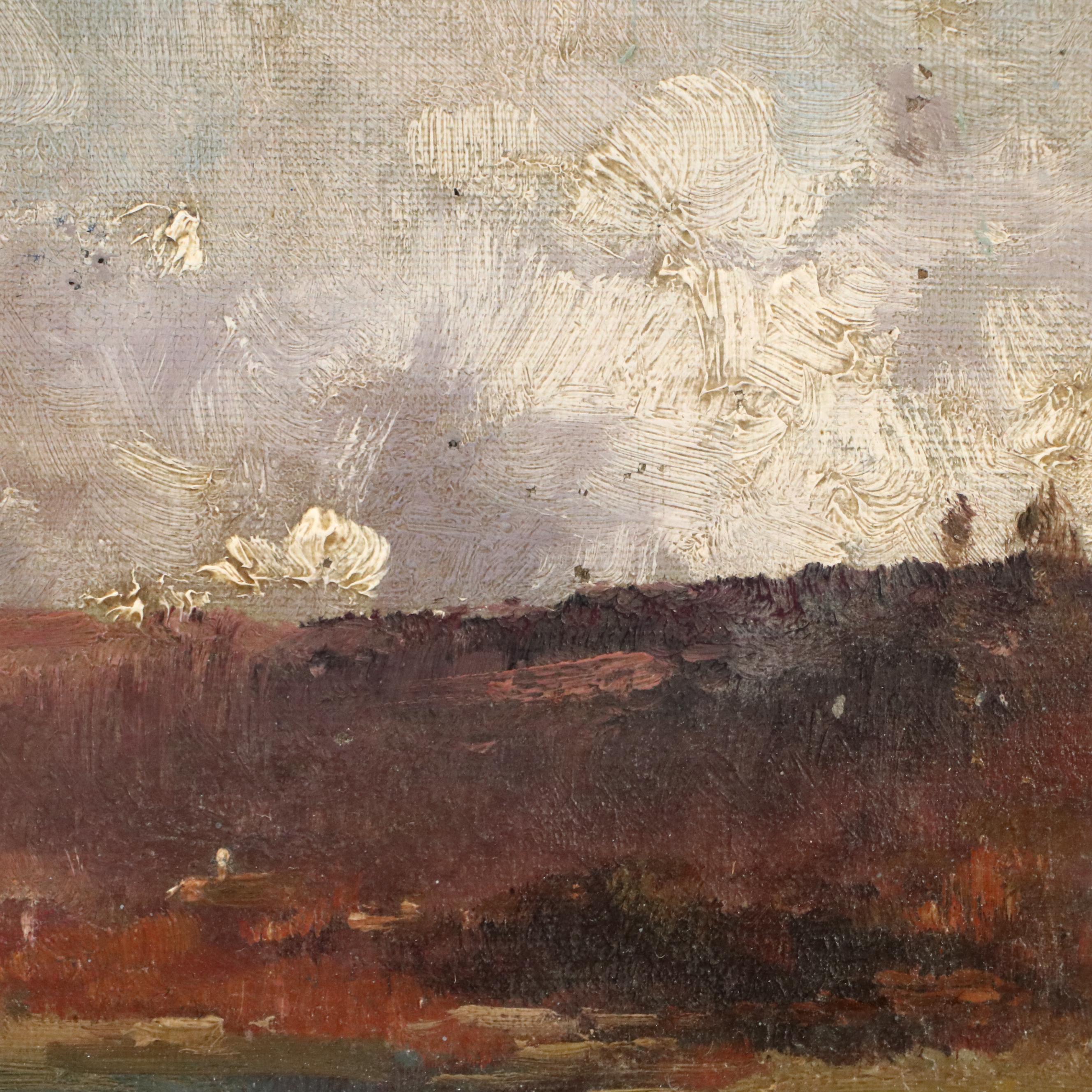 Impressionistic Landscape Oil Painting of Church, Circa 1940