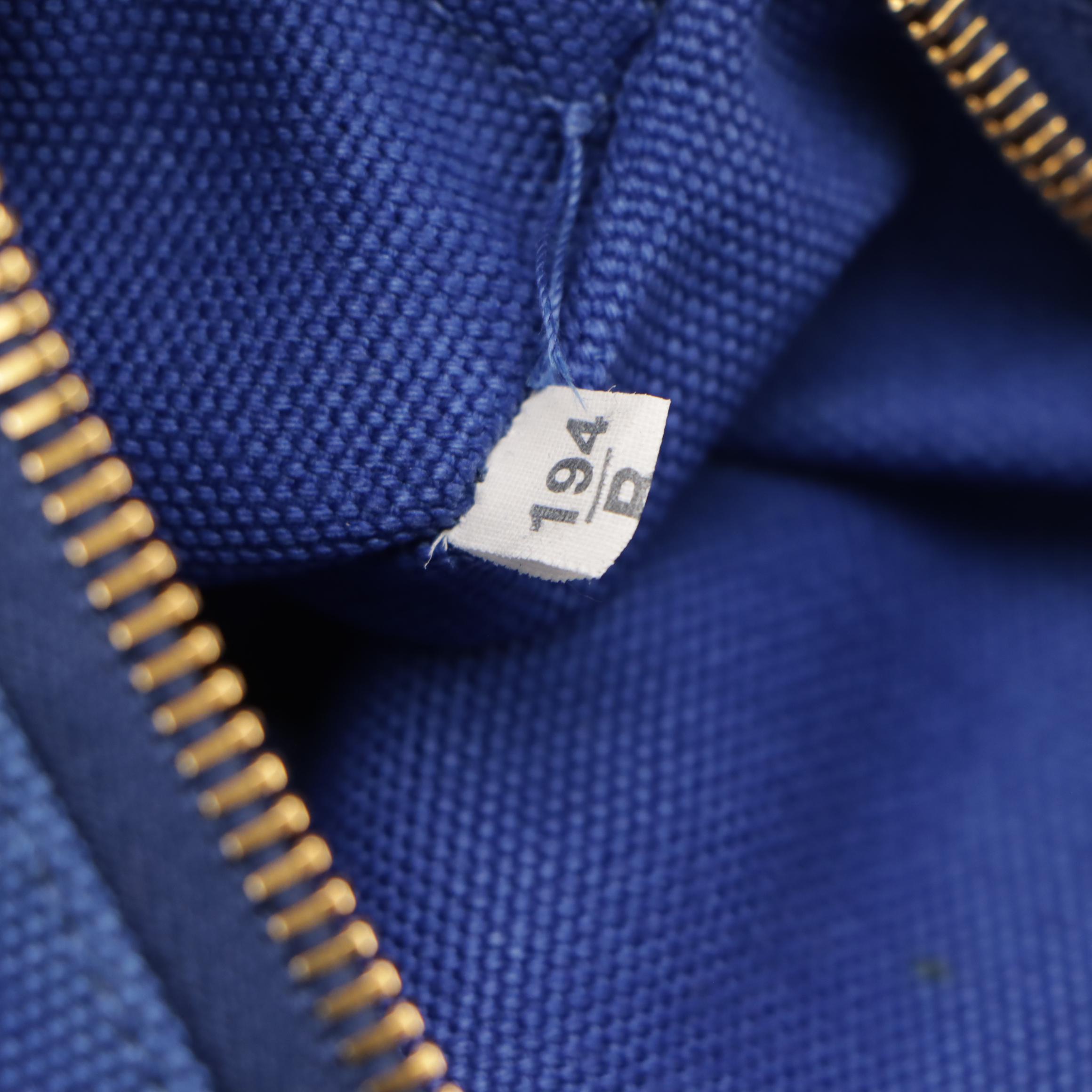 Prada Large Canapa Logo Tote in Cobalt Blue Canvas