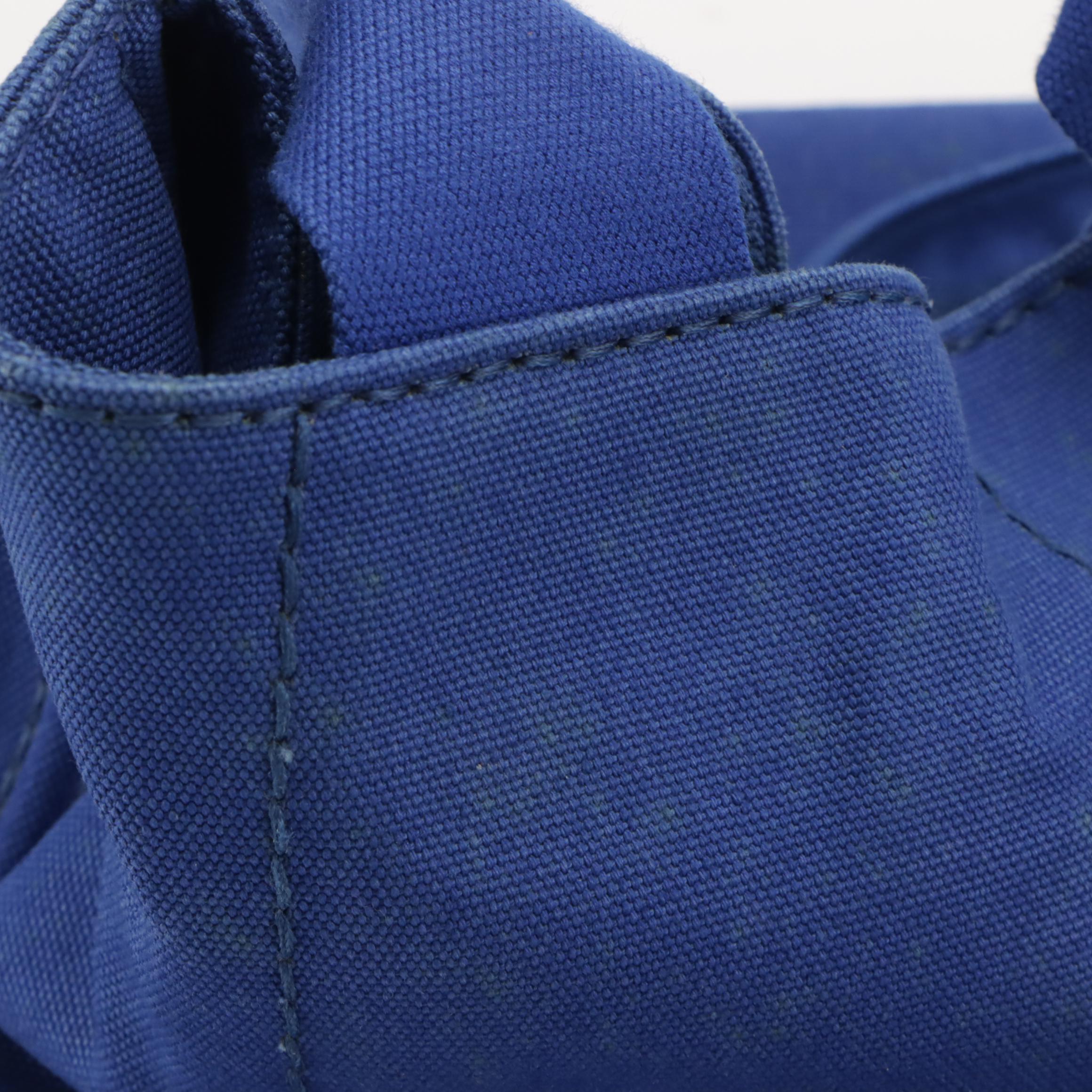 Prada Large Canapa Logo Tote in Cobalt Blue Canvas