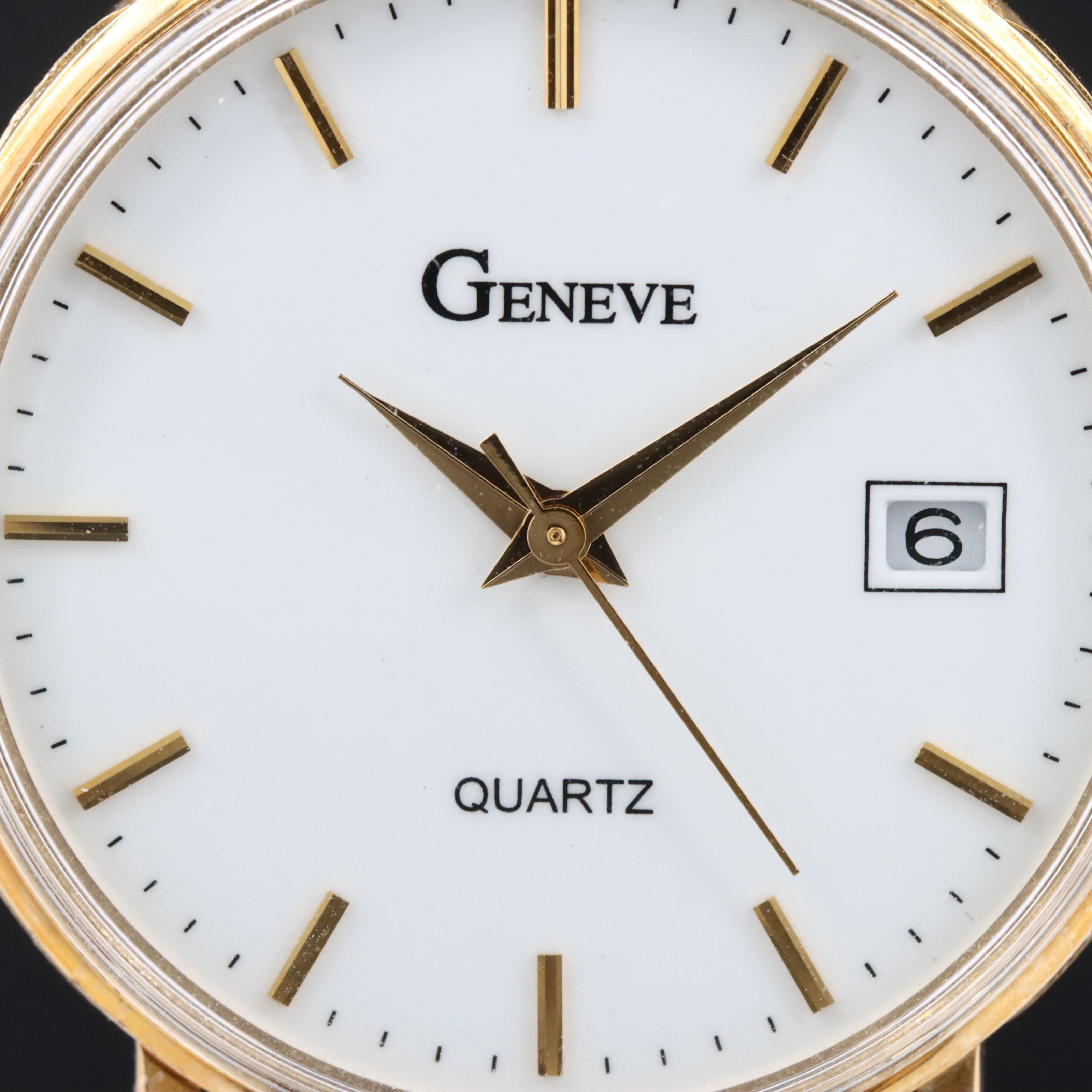 14K Geneve Slim Quartz Watch