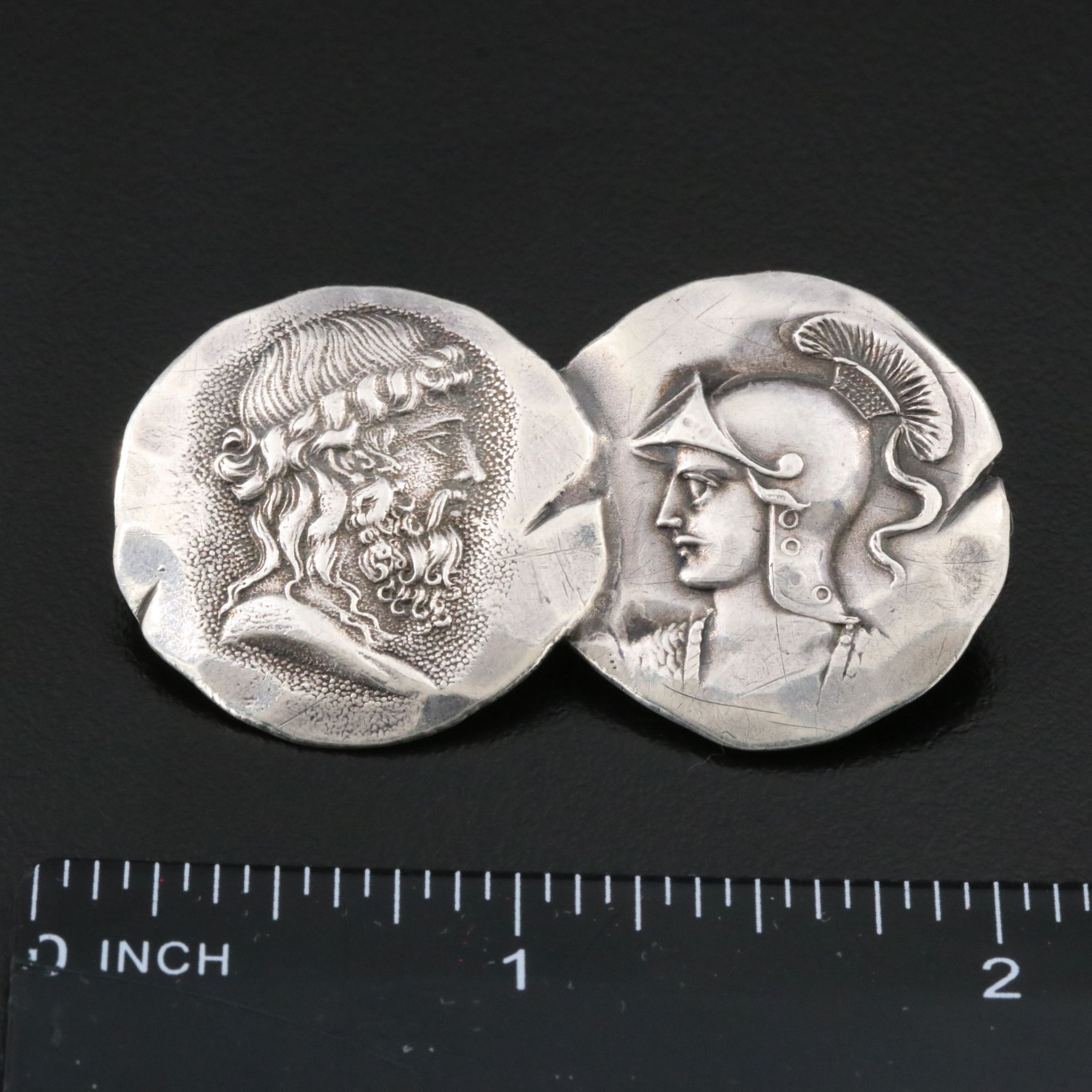 George W. Shiebler & Co. Sterling Greco-Roman Figural Brooch