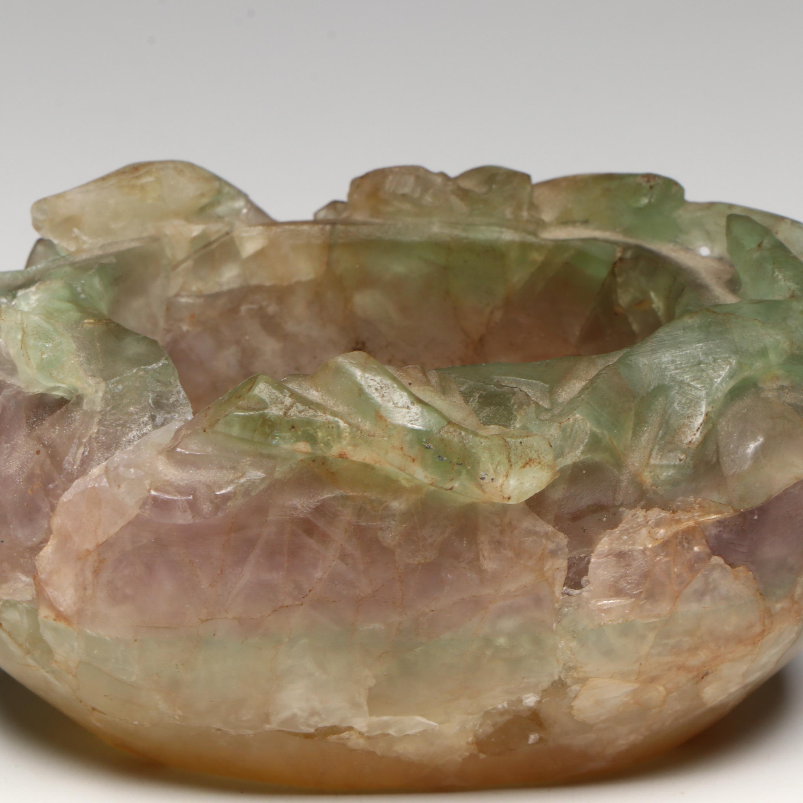 Chinese Carved Fluorite Bowl