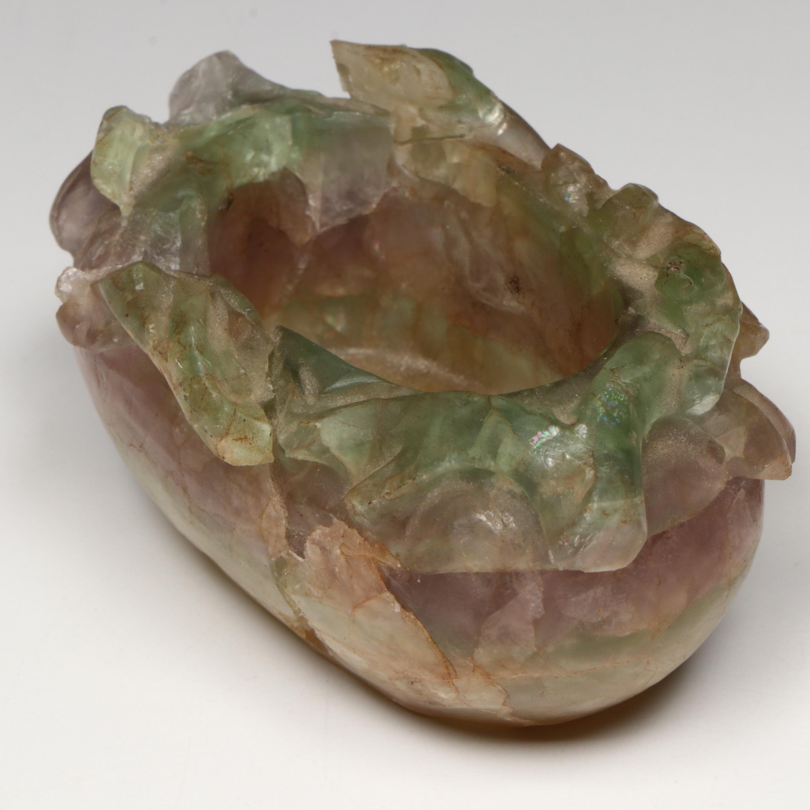 Chinese Carved Fluorite Bowl