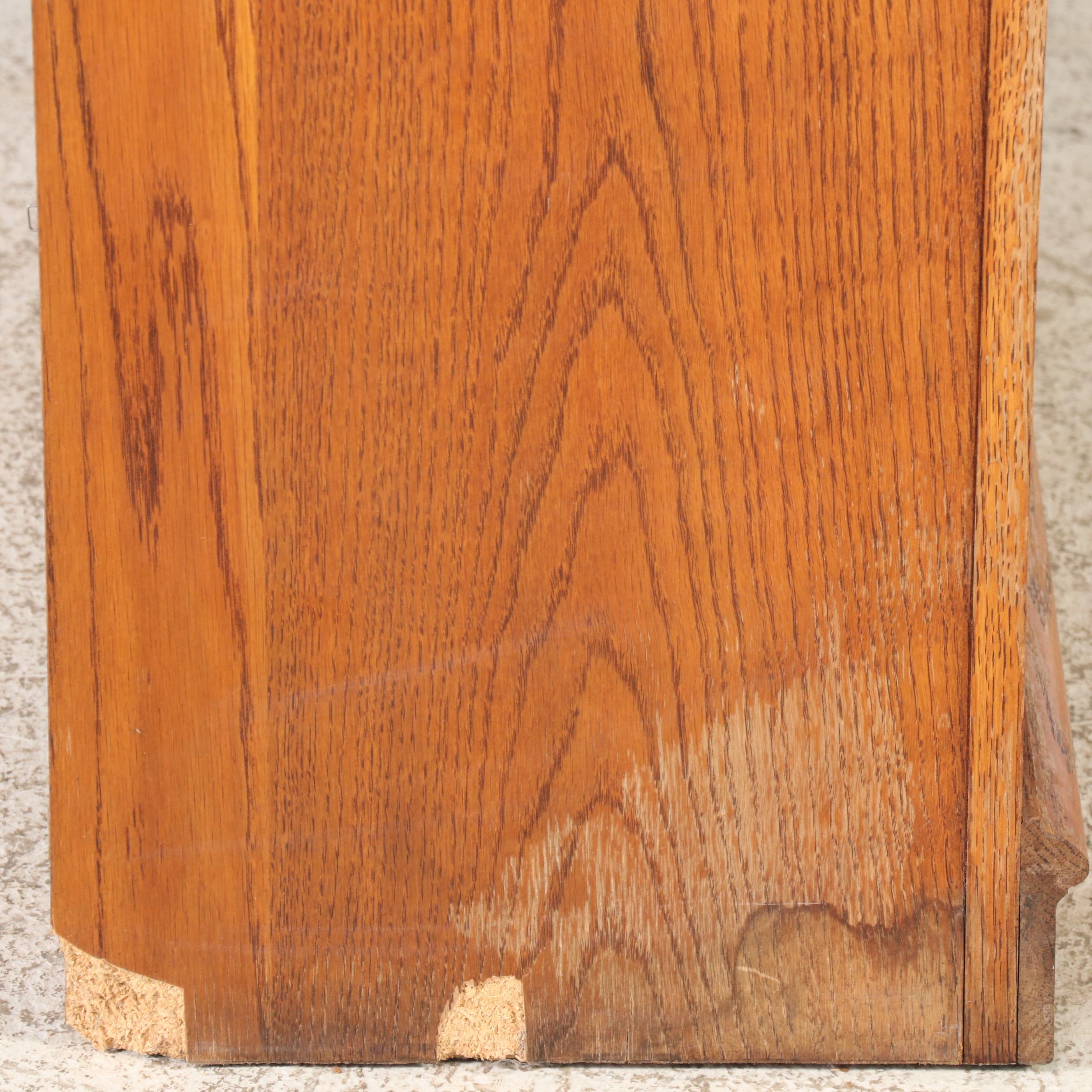 Traditional Style Oak Veneered Three-Tiered Barrister's Bookcase