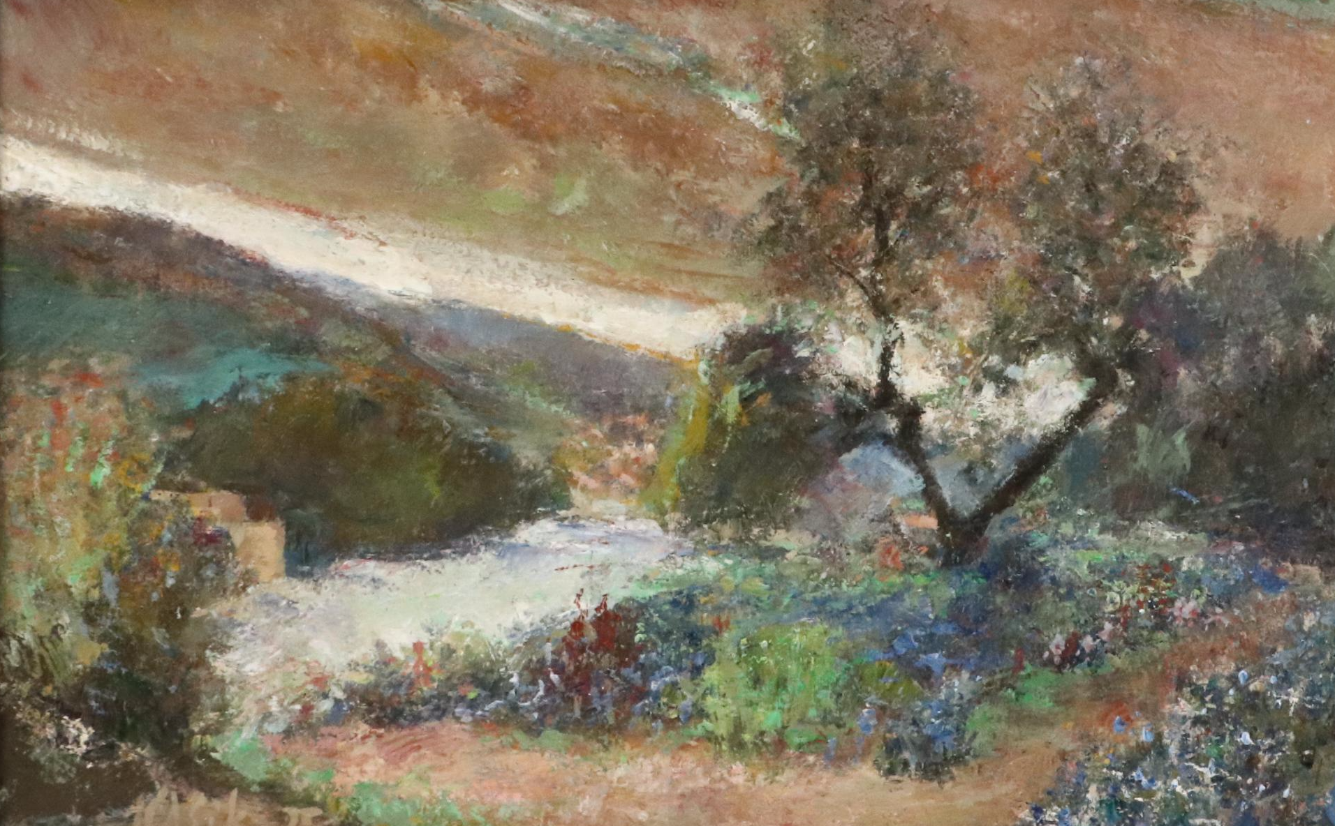 Oil Painting of Impressionistic West Coast Landscape, 20th Century