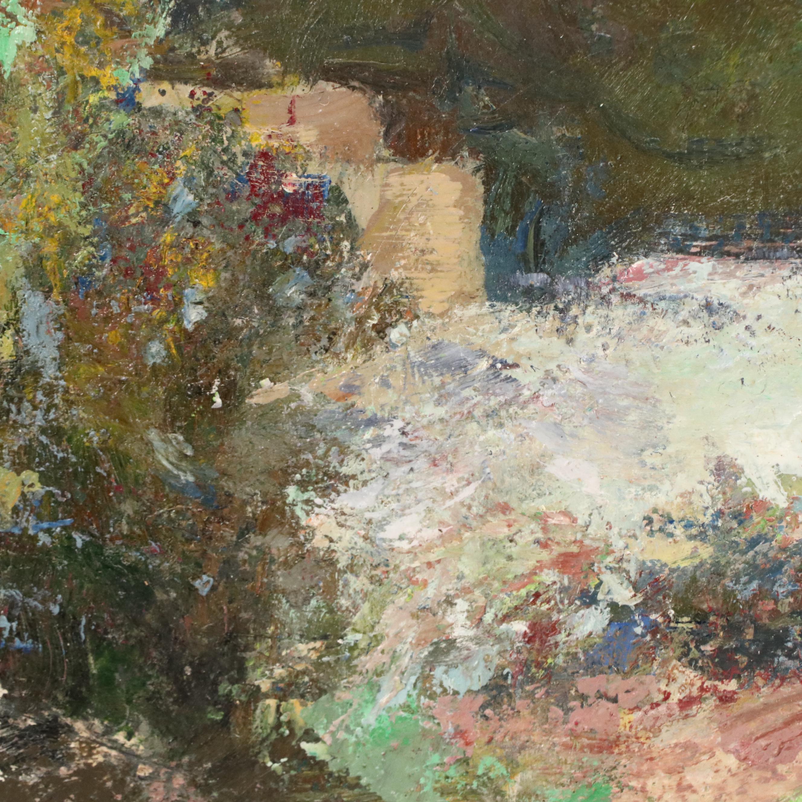 Oil Painting of Impressionistic West Coast Landscape, 20th Century