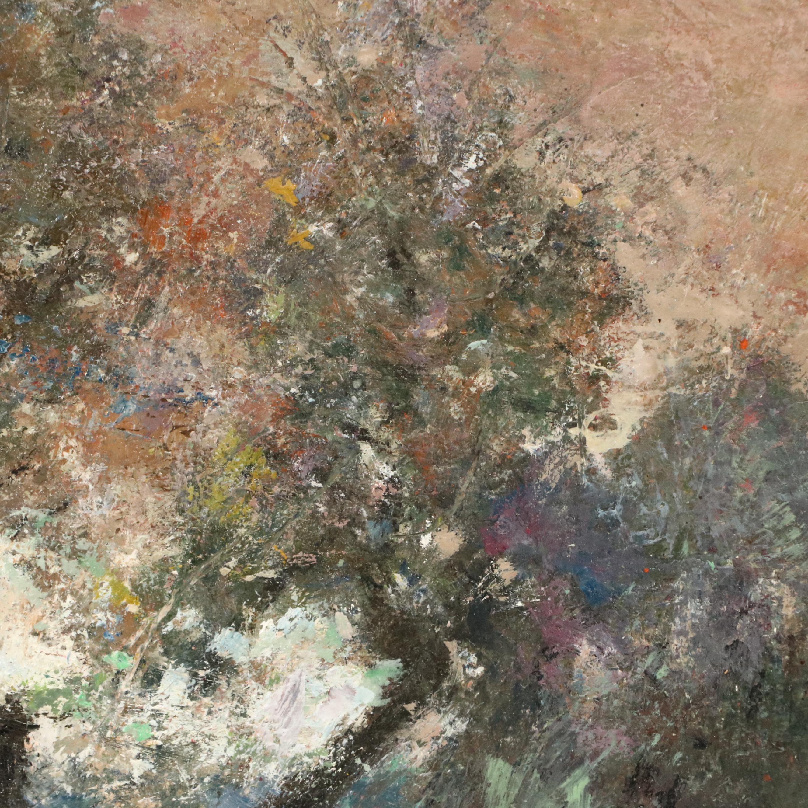 Oil Painting of Impressionistic West Coast Landscape, 20th Century